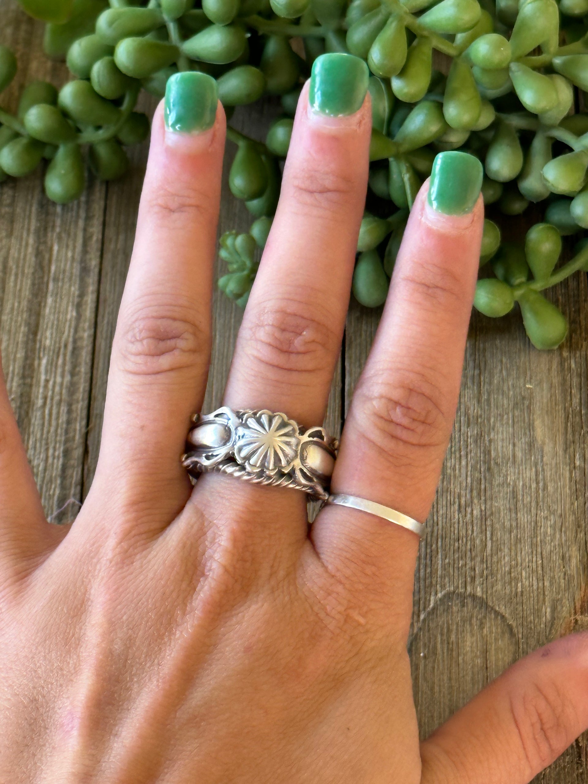 Navajo Made & Sterling Silver Ring Size 9.5