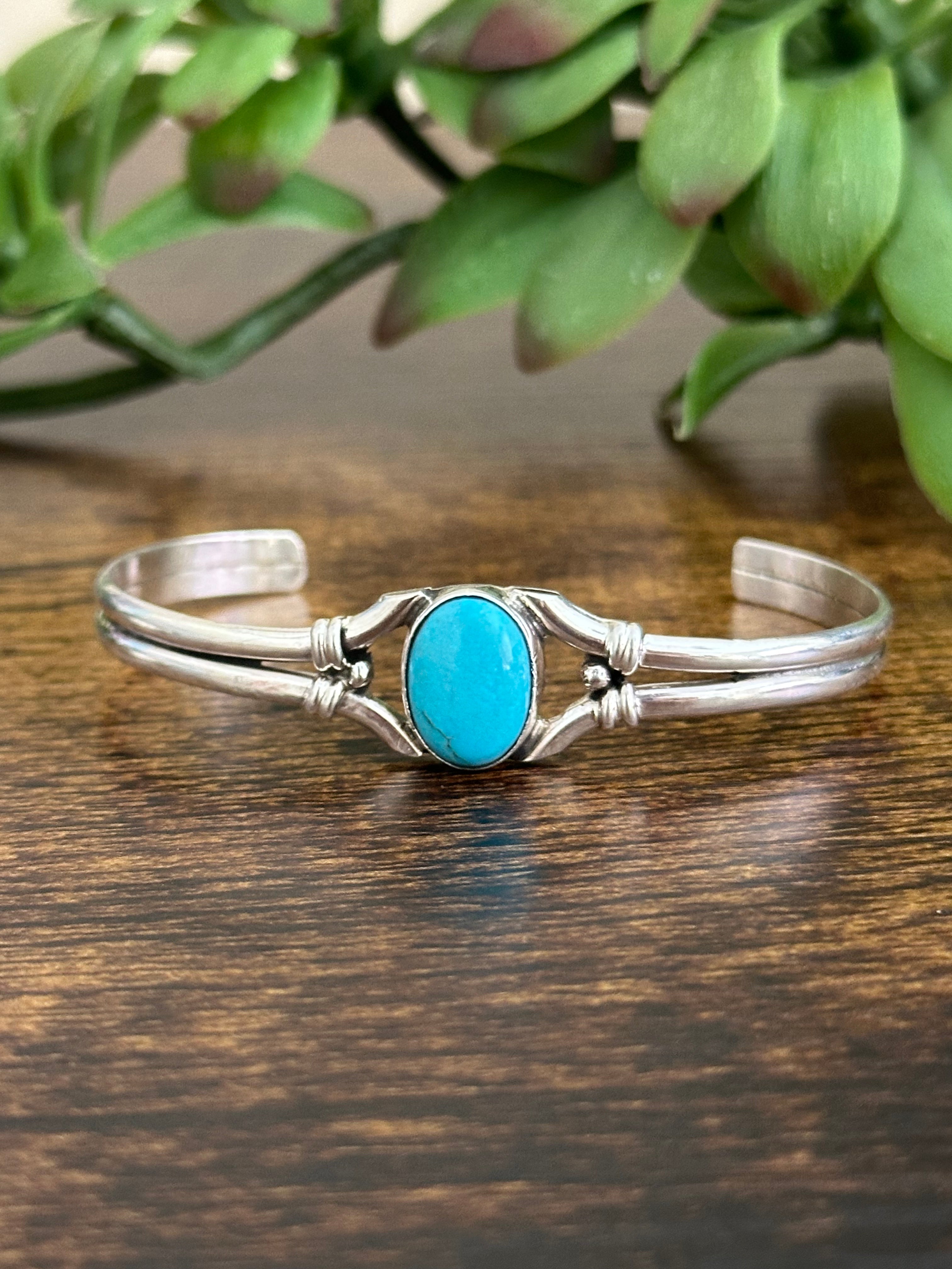 Judy Largo Kingman Turquoise & Sterling Silver Cuff Bracelet