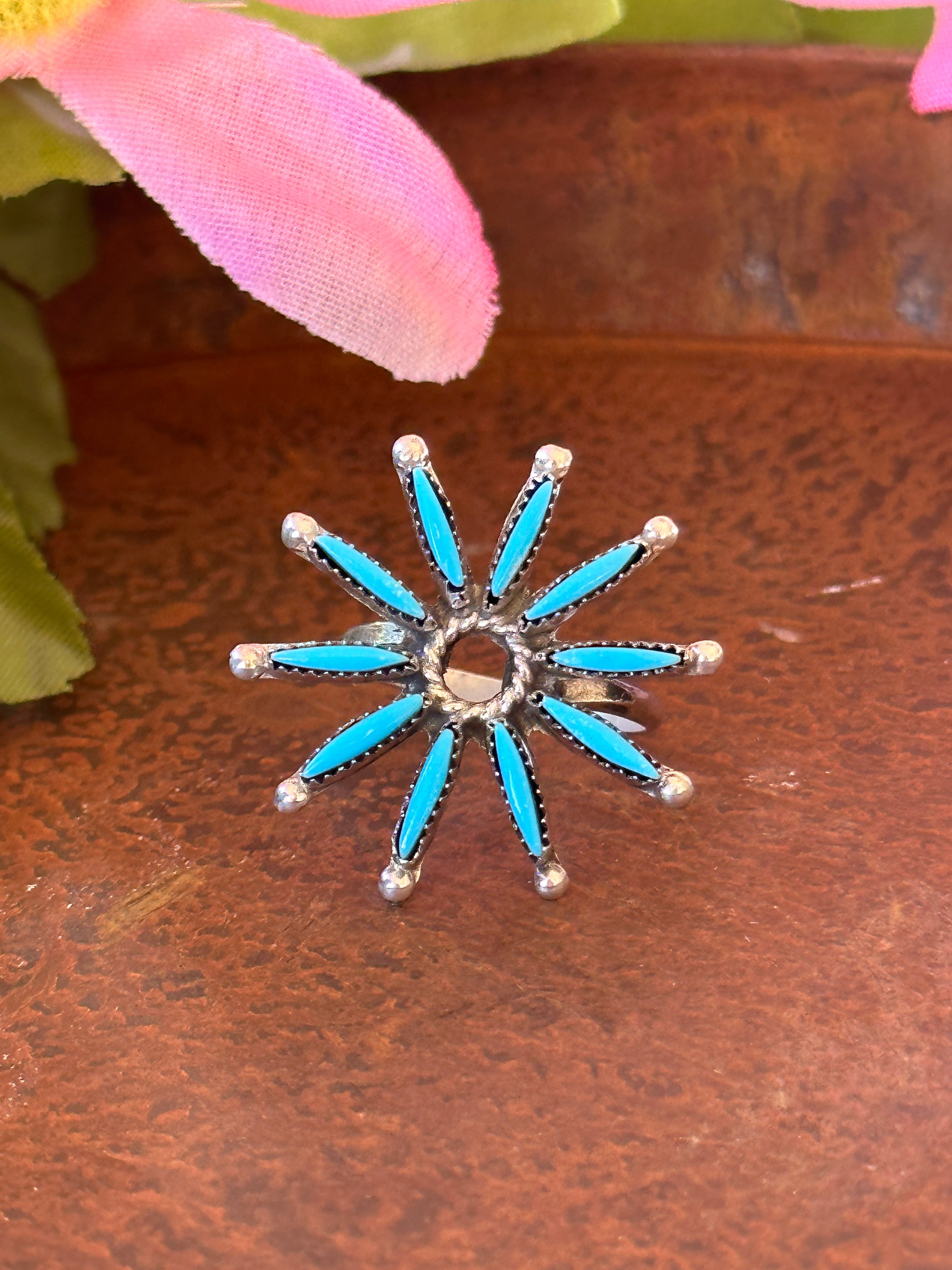 Zuni Made Turquoise & Sterling Silver Ring