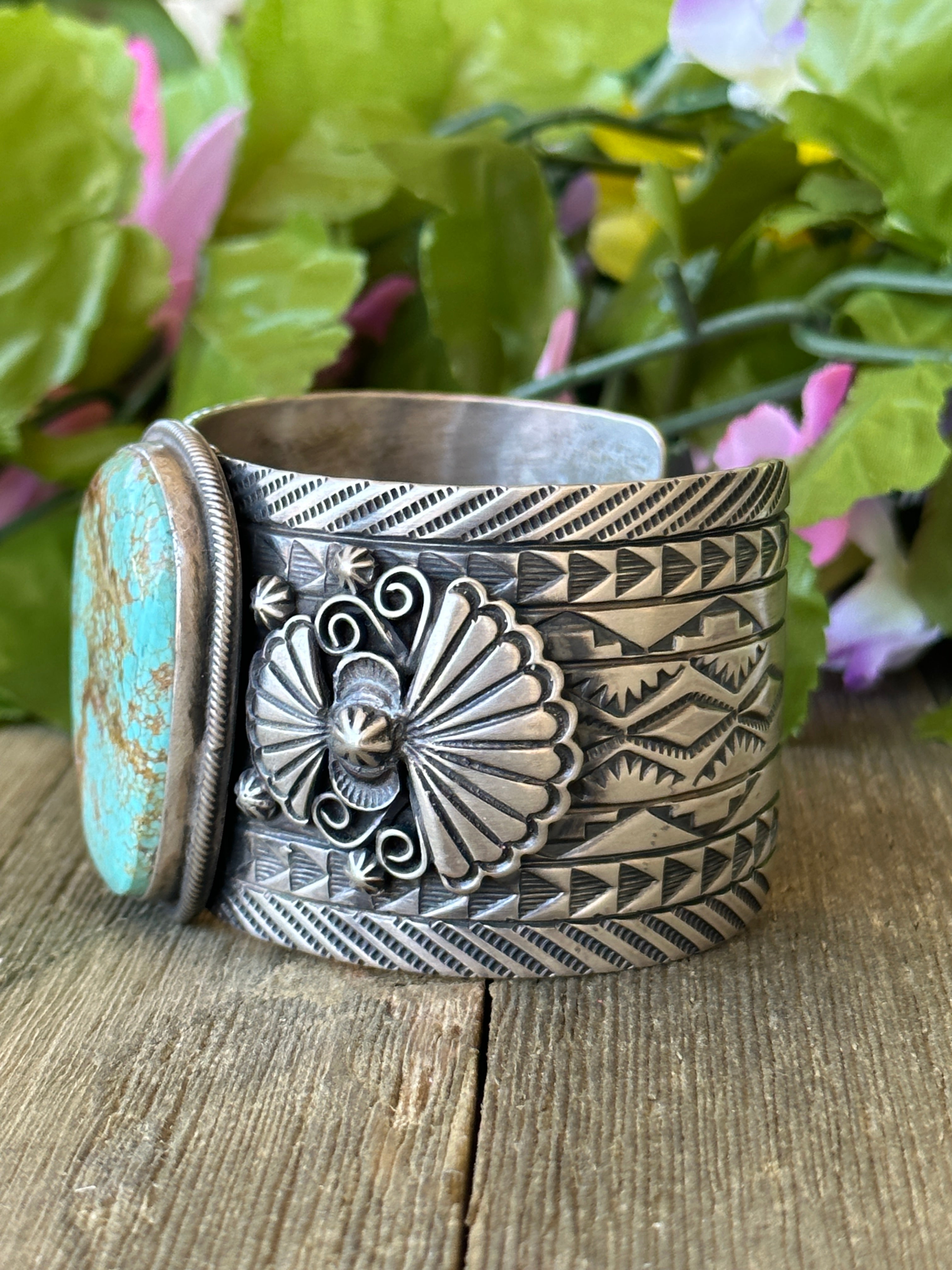 Rick Enriquez #8 Turquoise & Sterling Silver Cuff Bracelet