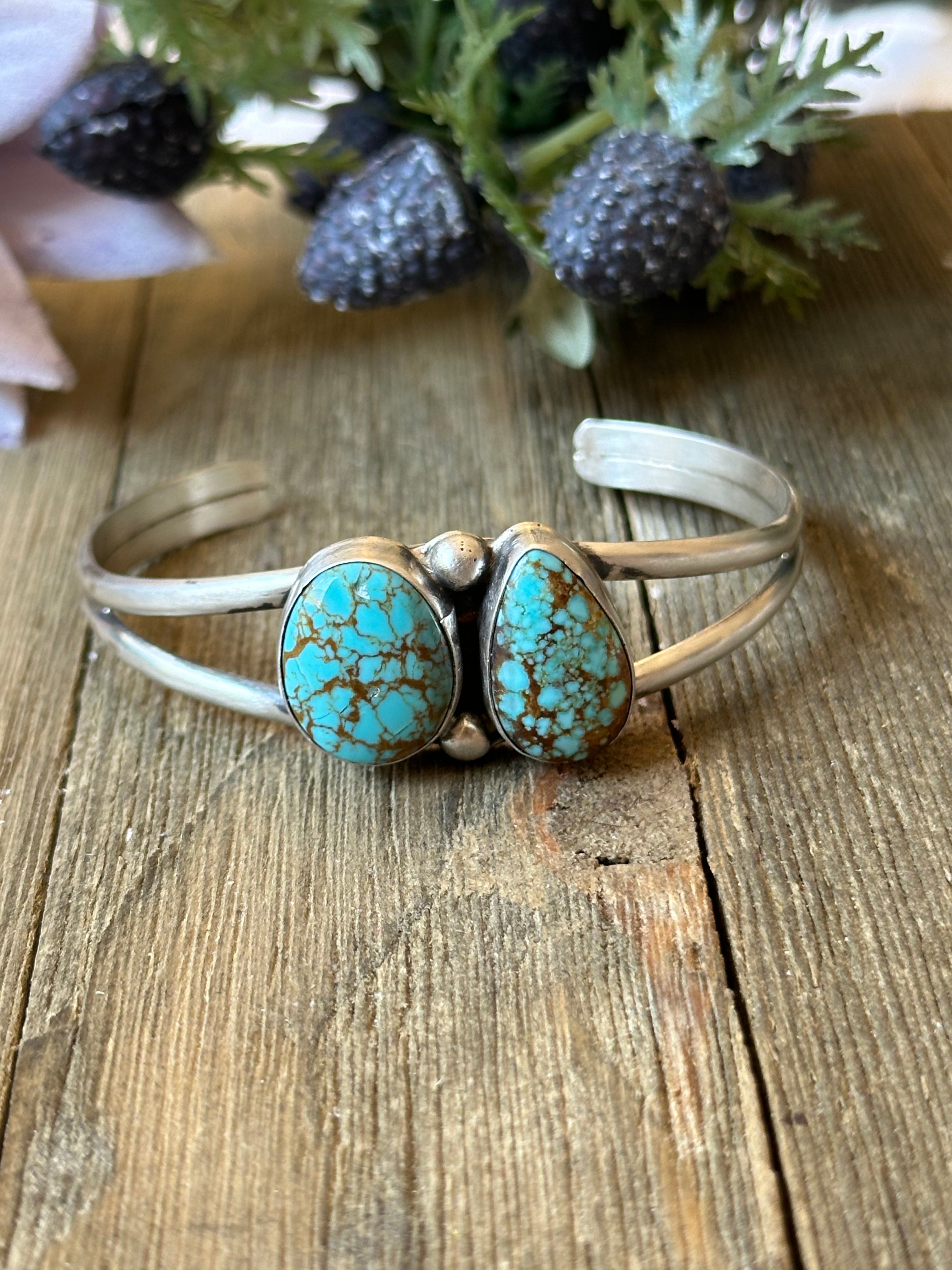 Augustine Largo Kingman Turquoise & Sterling Silver Cuff Bracelet