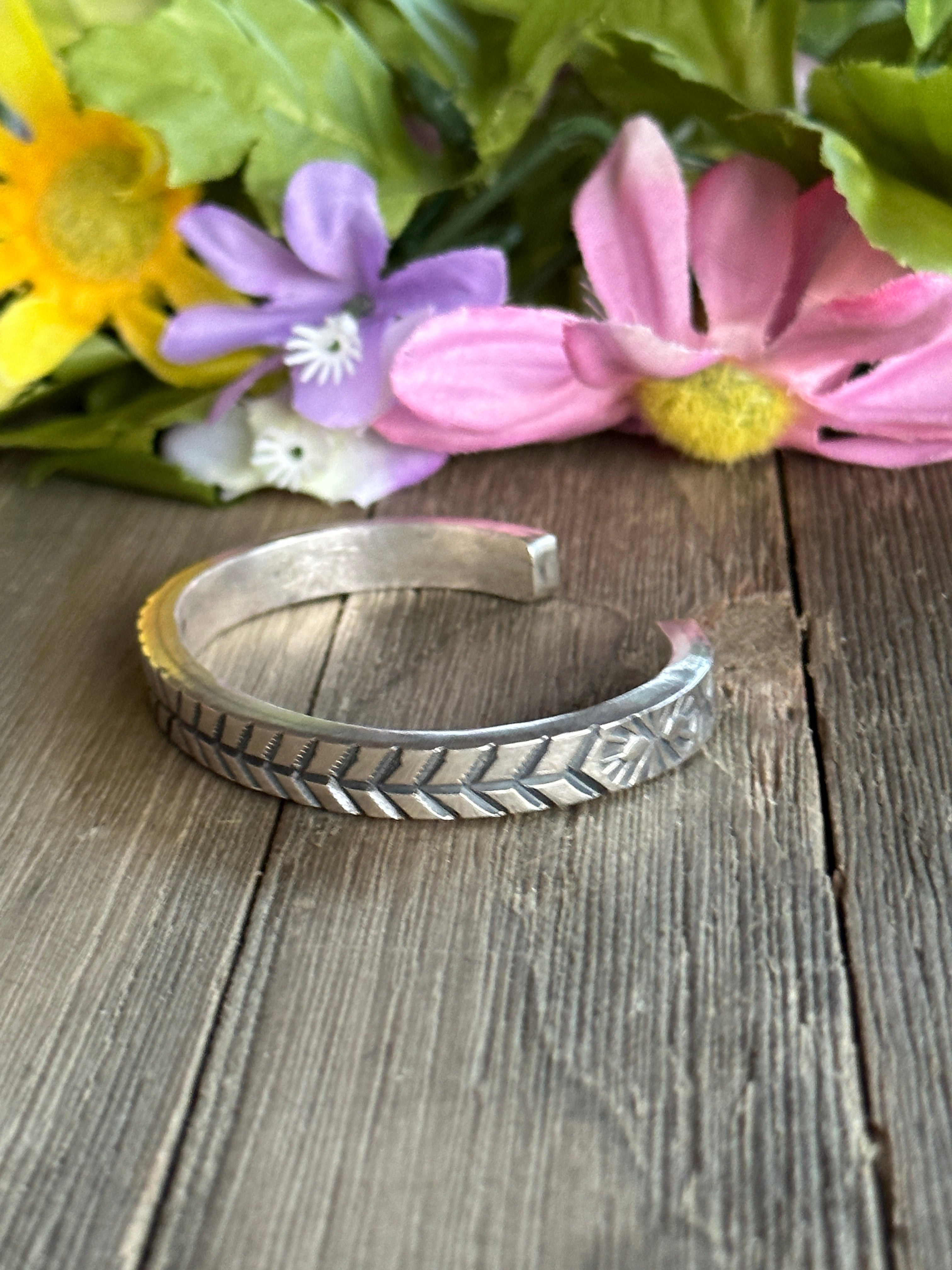 Navajo Made Sterling Silver Cuff Bracelet