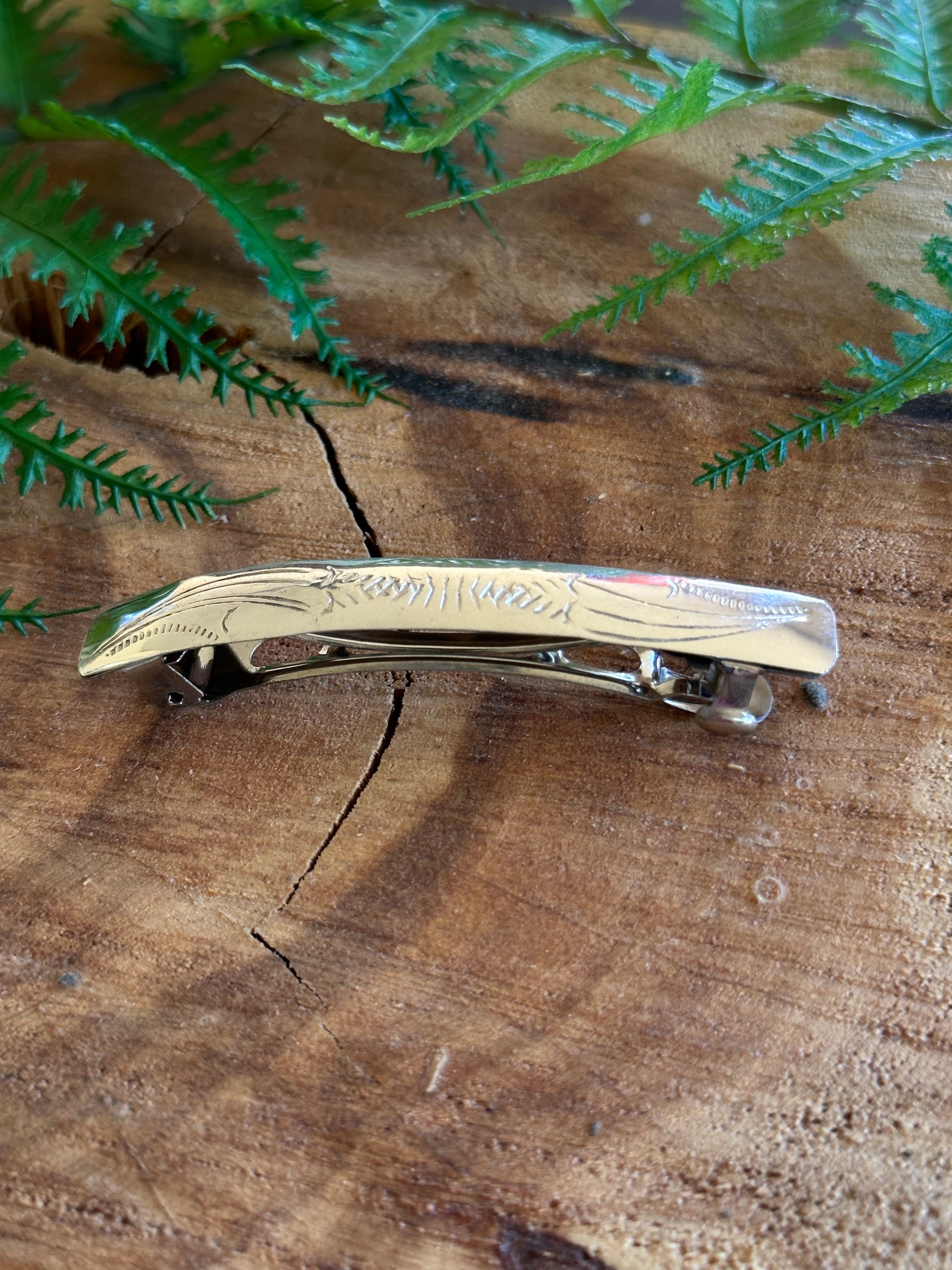 Navajo Made Sterling Silver Hair Barrette