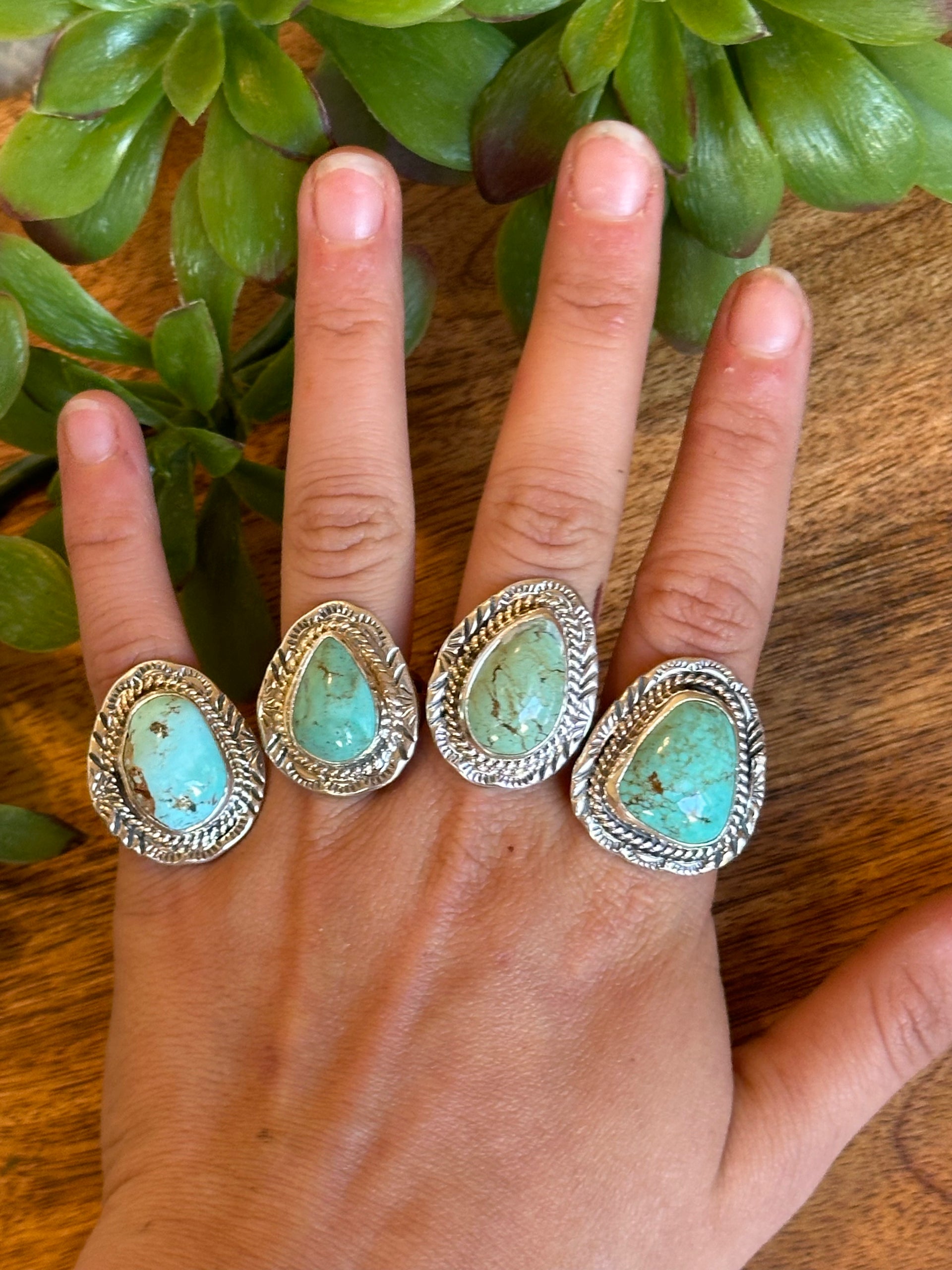 Jon Begay Red Skin Turquoise & Sterling Silver Ring