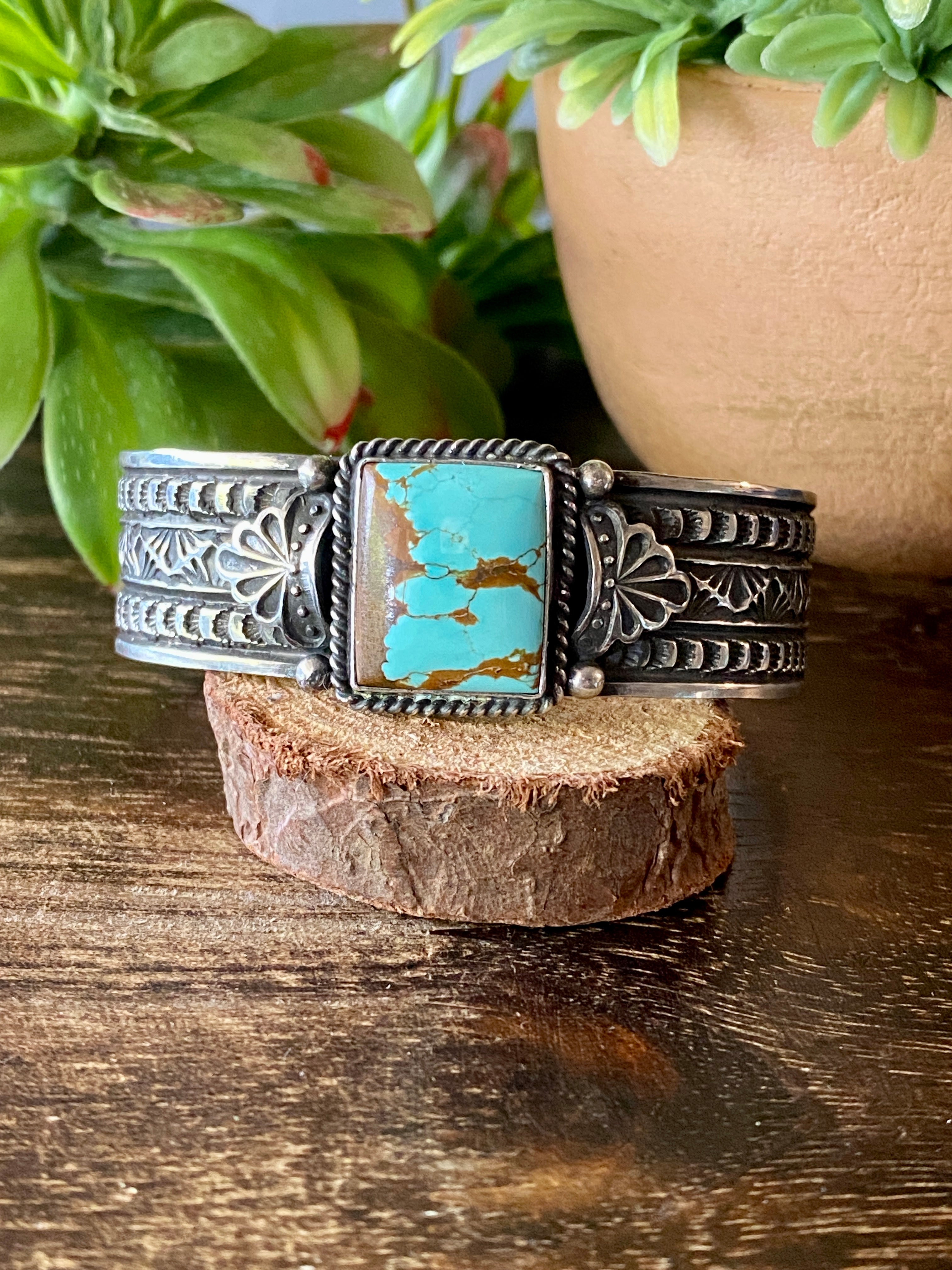 Sunshine Reeves #8 Turquoise & Sterling Silver Cuff Bracelet