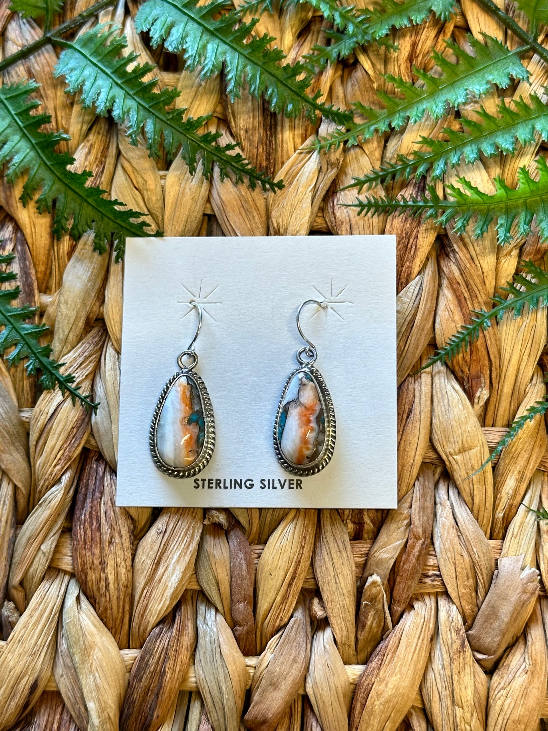 Elouise Kee Mohave Turquoise & Sterling Silver Pearls Dangle Earrings