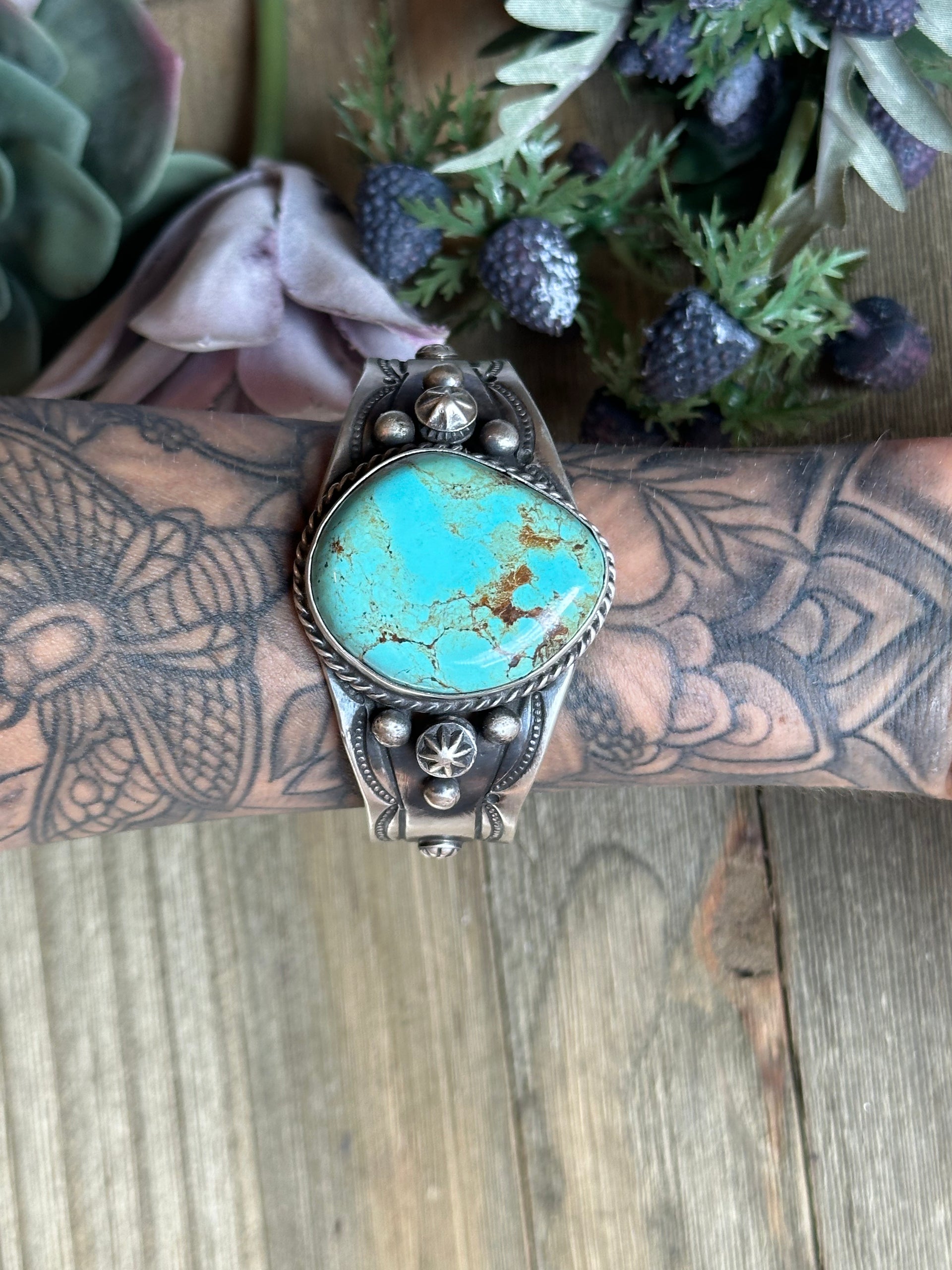 Chimney Butte #8 Turquoise & Sterling Silver Cuff Bracelet