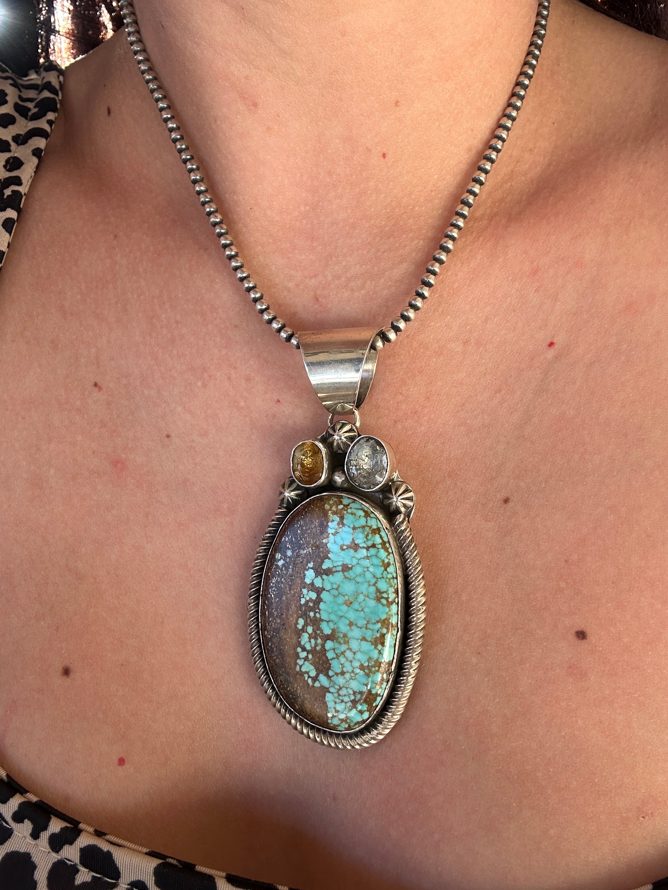 Chimney Butte Multi Stone & Sterling Silver Pendant