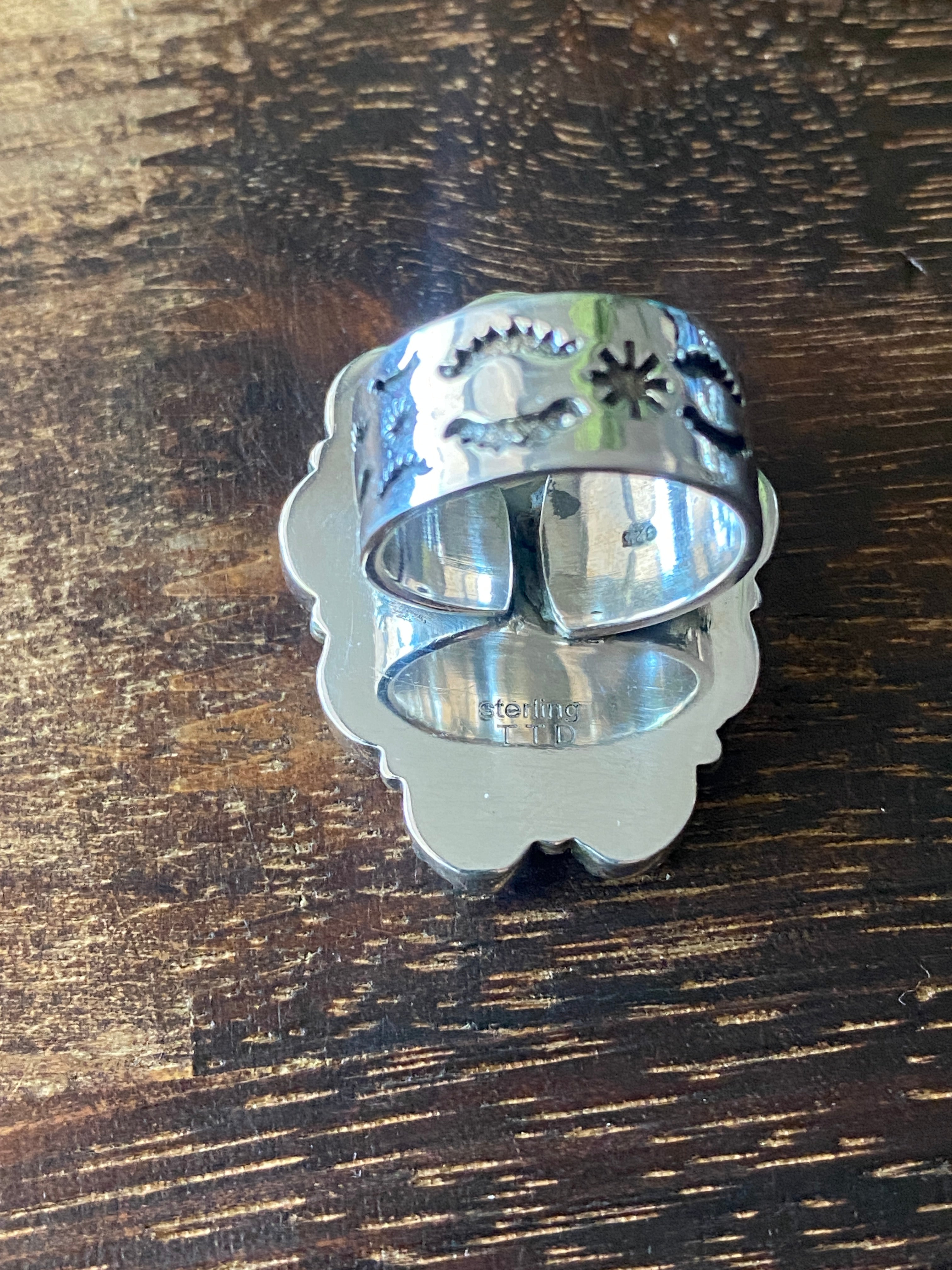 Southwest Handmade Multi Stone & Sterling Silver Adjustable Cluster Ring
