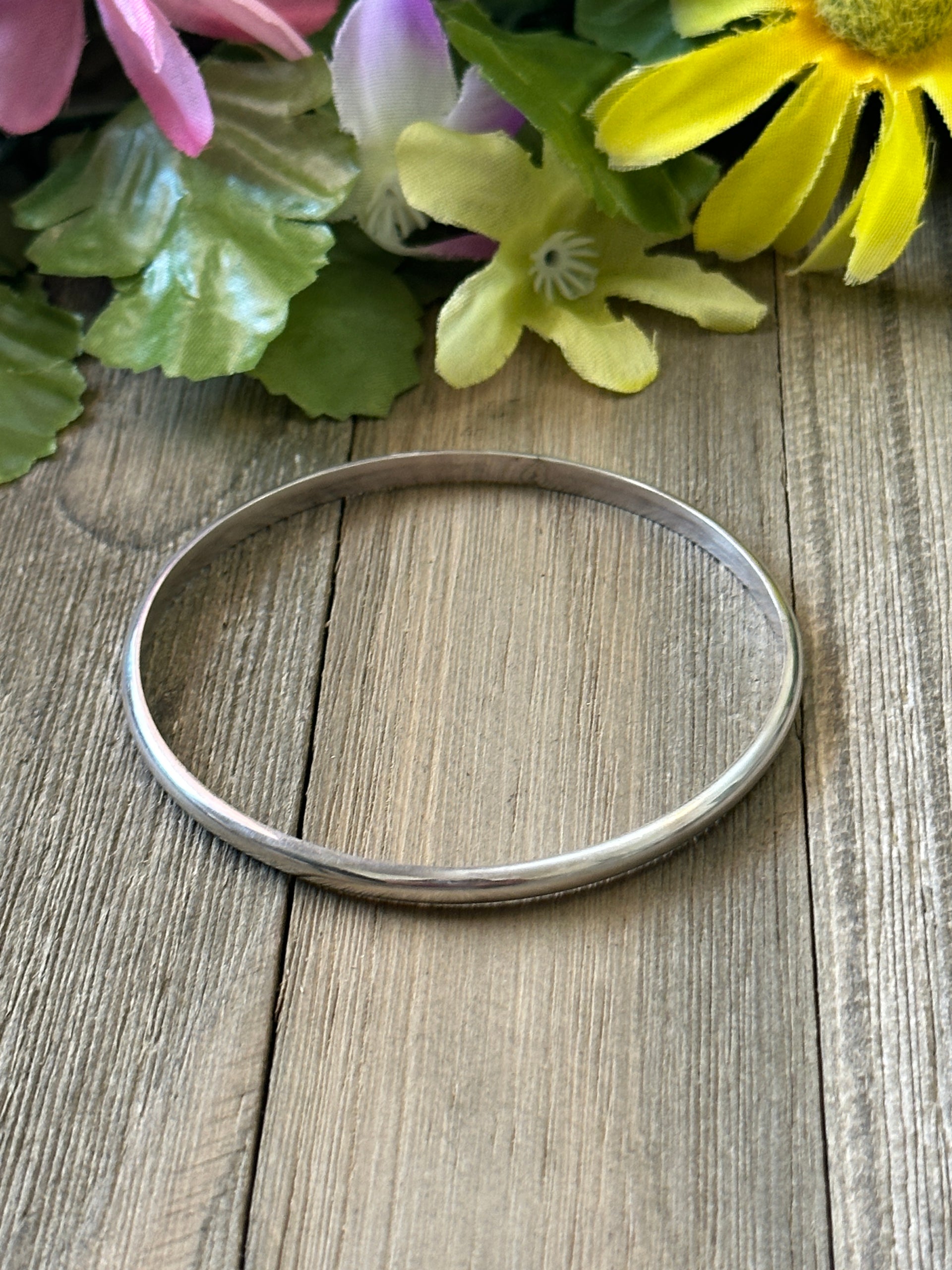 Navajo Made Sterling Silver Bangle Bracele
