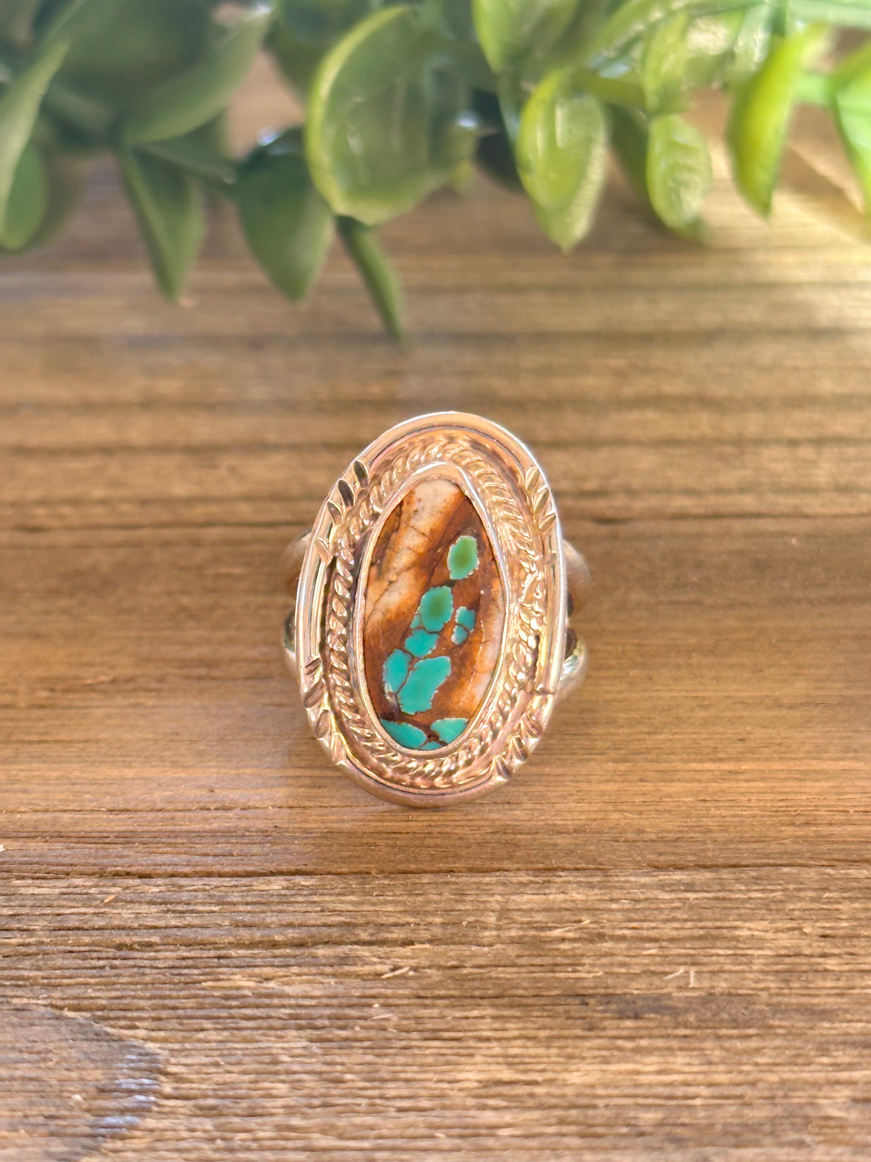 Navajo Made Royston Turquoise & Sterling Silver Ring