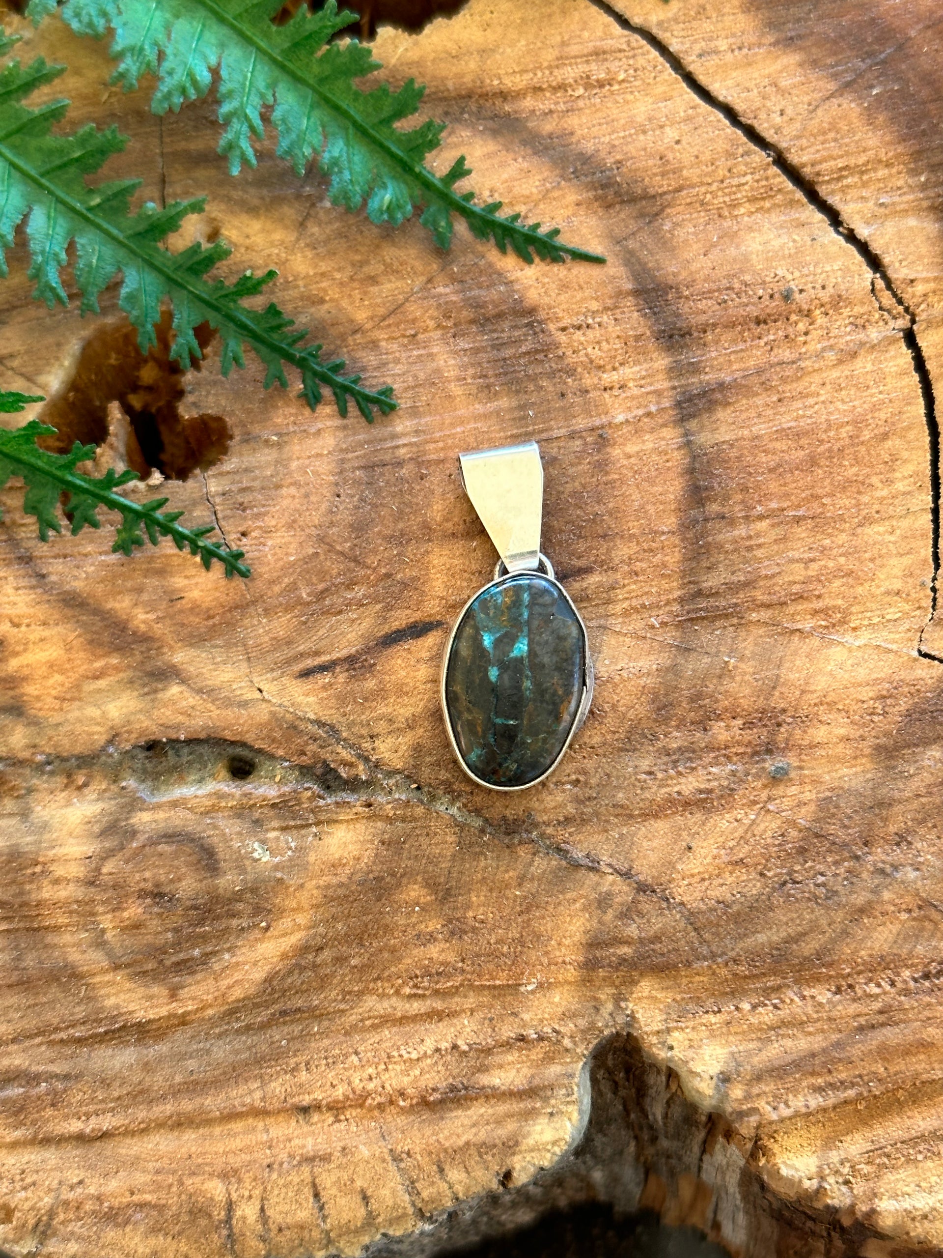 Navajo Made Royston Turquoise & Sterling Silver Pendant