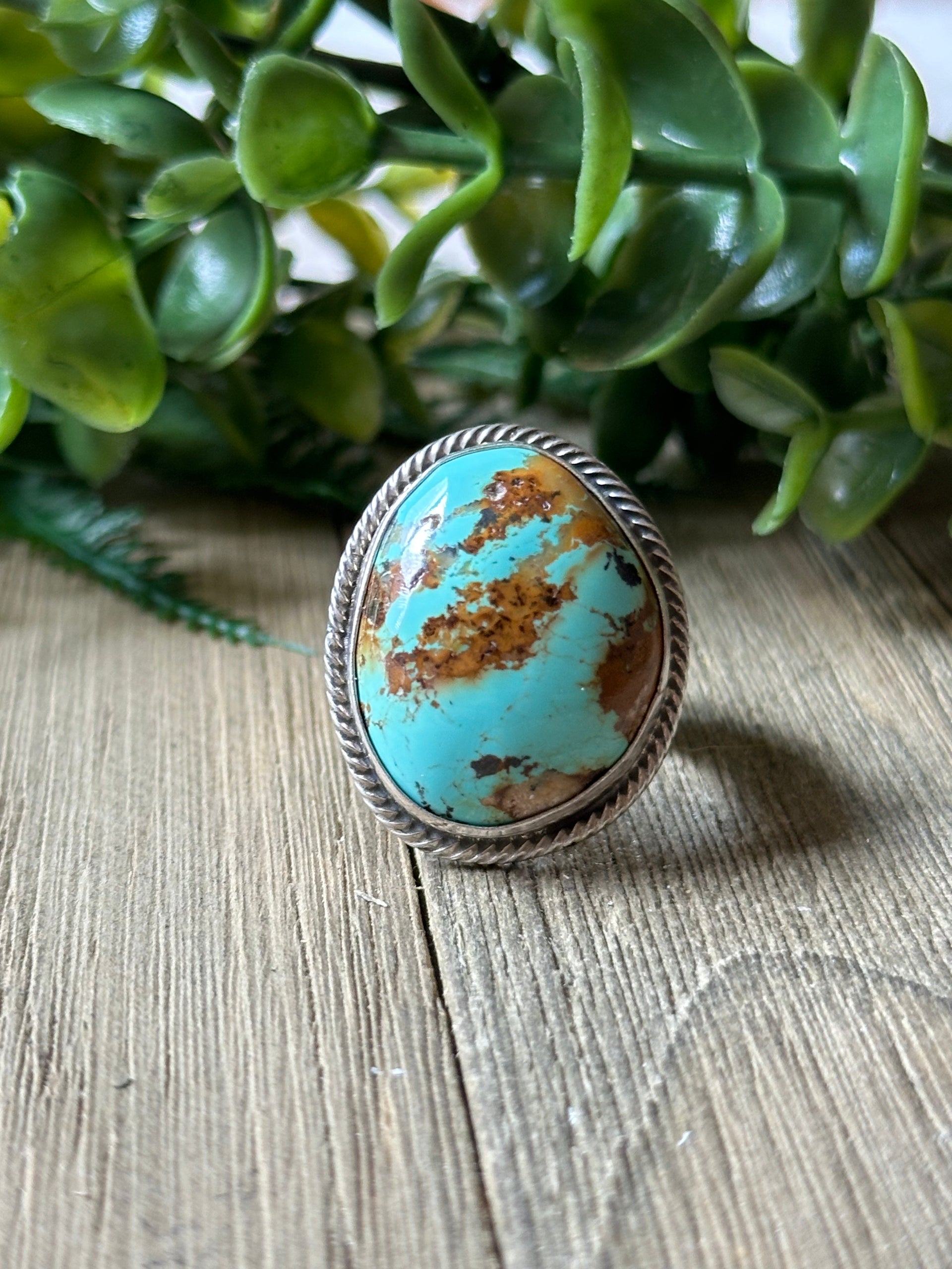 Alice McSlides Royston Turquosie & Sterling Silver Ring Size 9