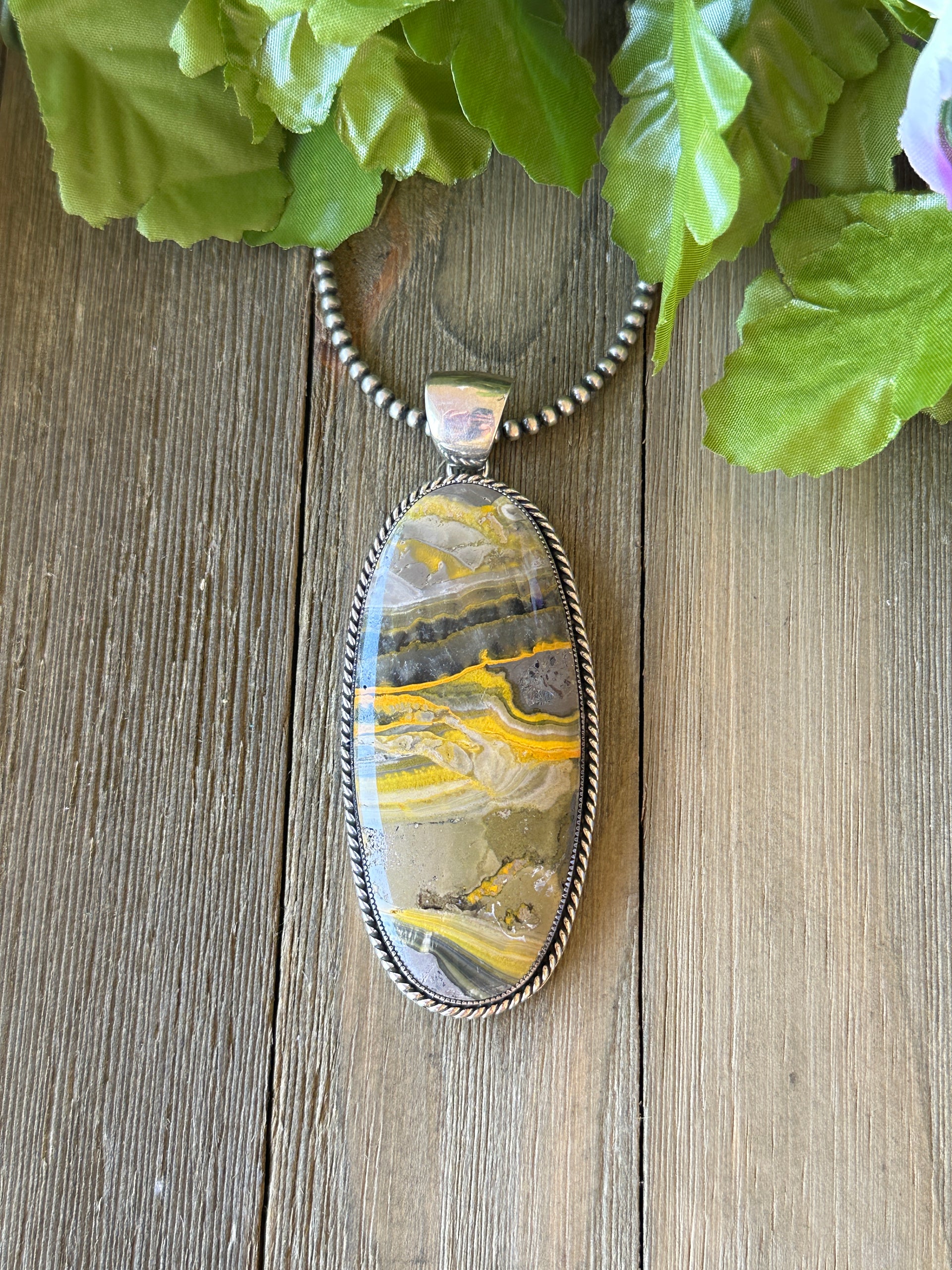 Larry Kaye Bb Agate & Sterling Silver Pendant
