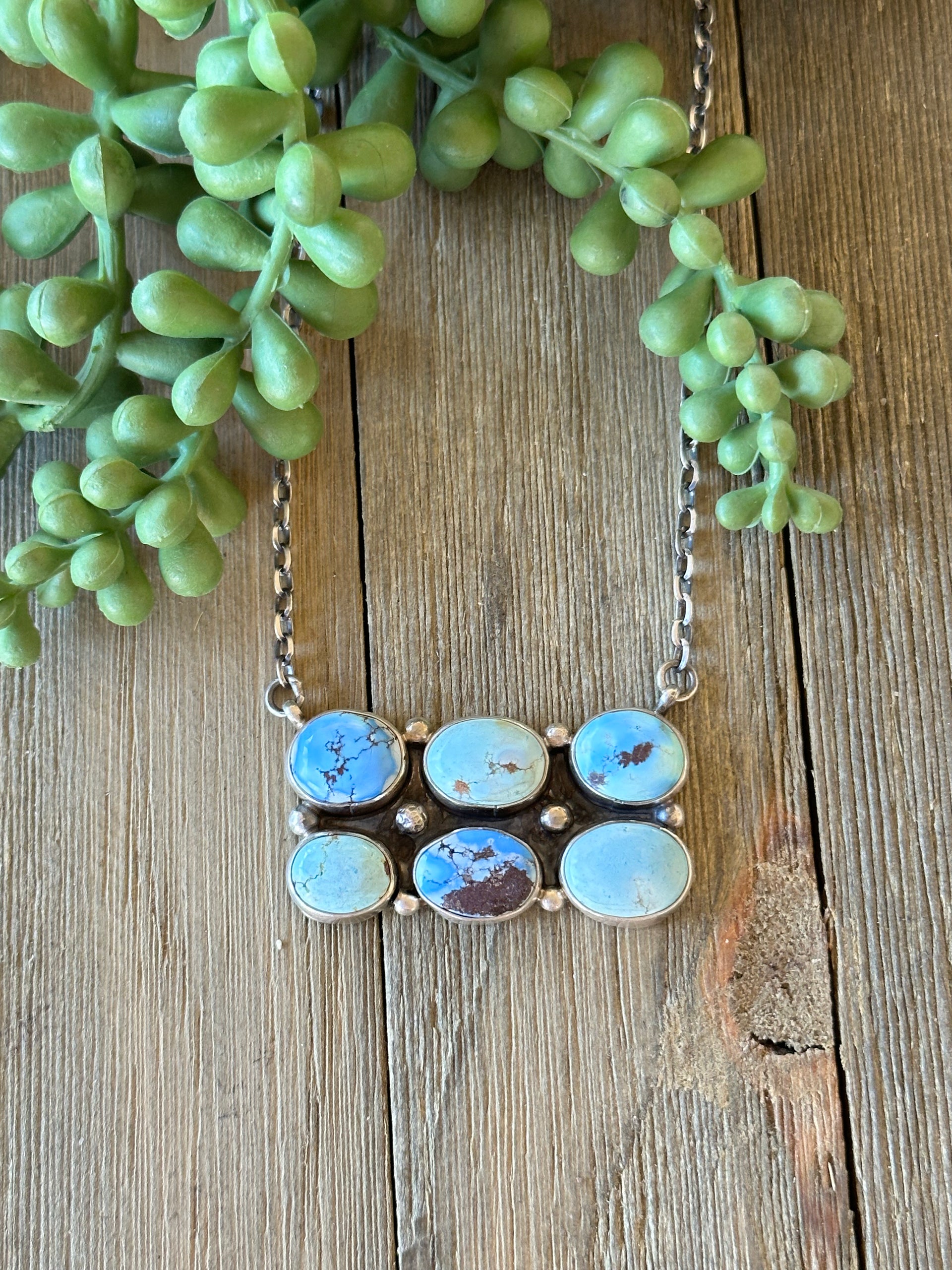 Jon Begay Golden Hills Turquoise & Sterling Silver Necklace