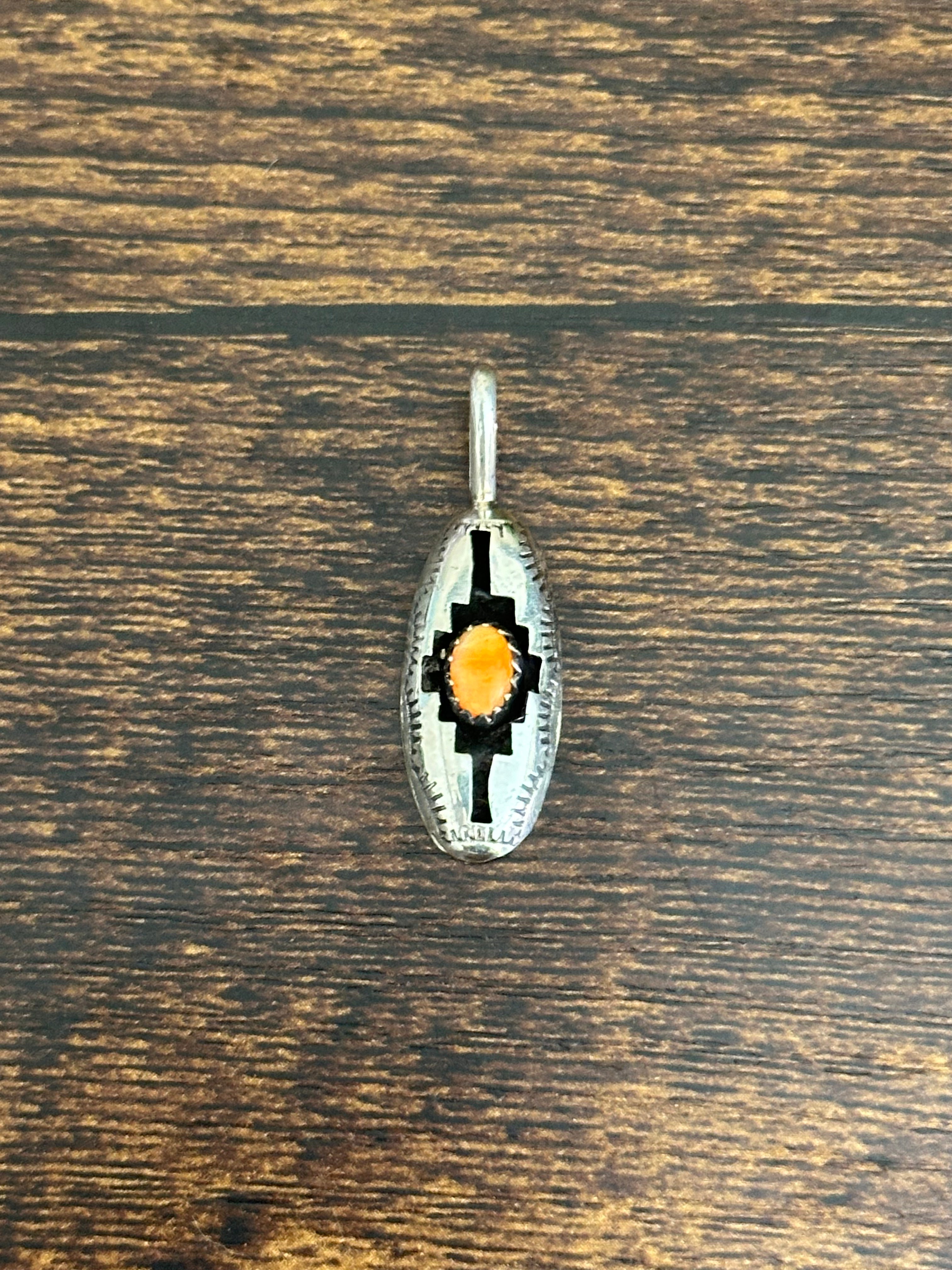 Navajo Made Sterling Silver Shadow Box Pendant