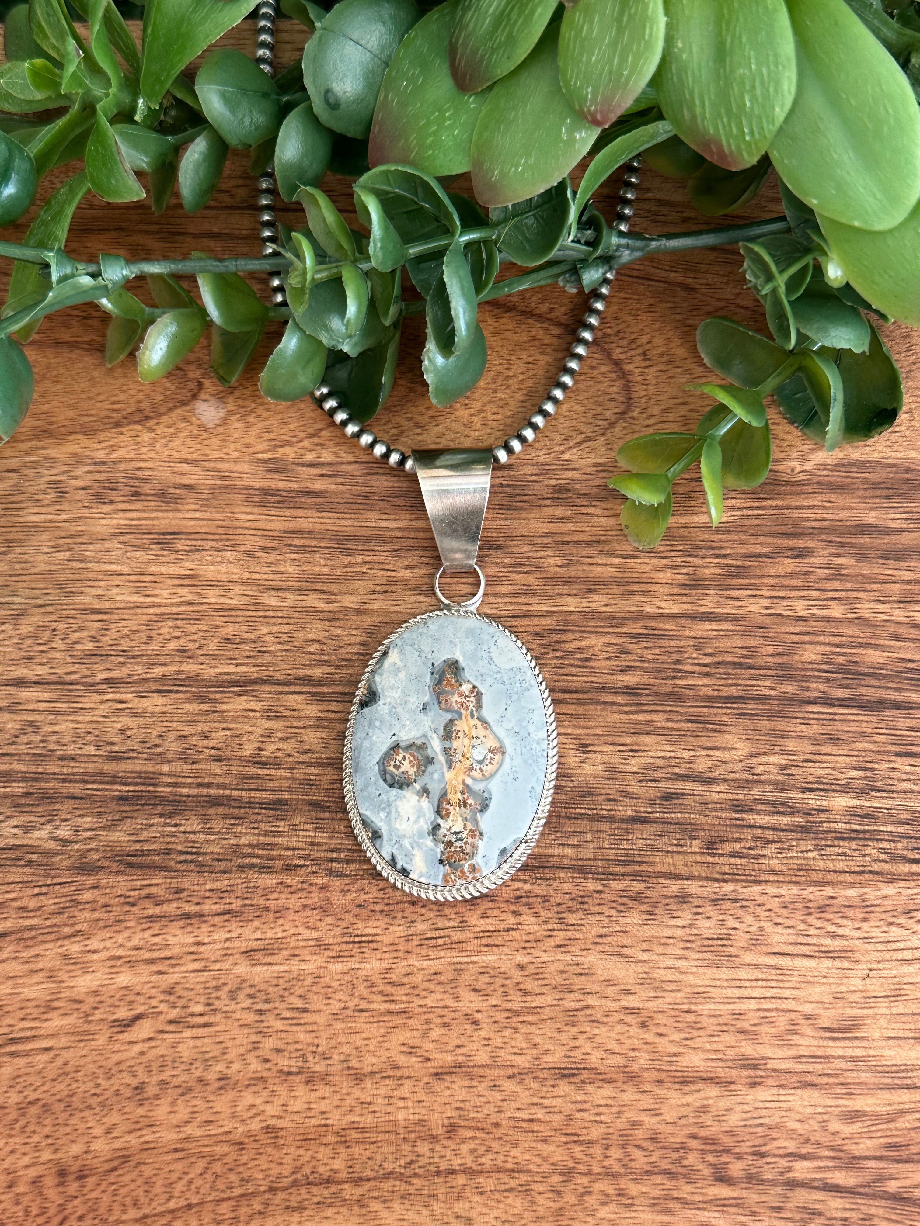 Reda Galvan Maligano Jasper & Sterling Silver Pendant