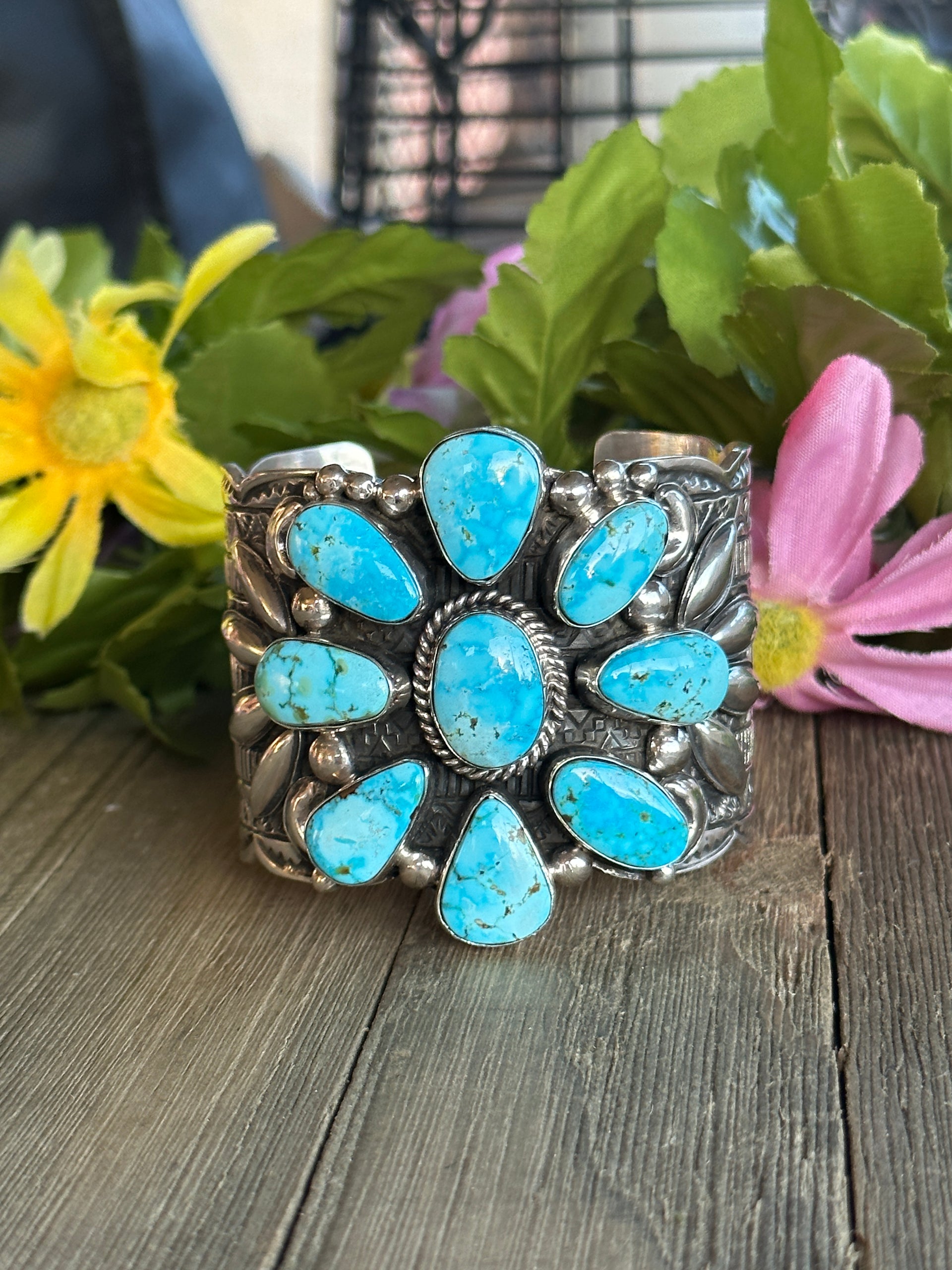 Tillie John HG Kingman and Sterling Silver Cuff Bracelet