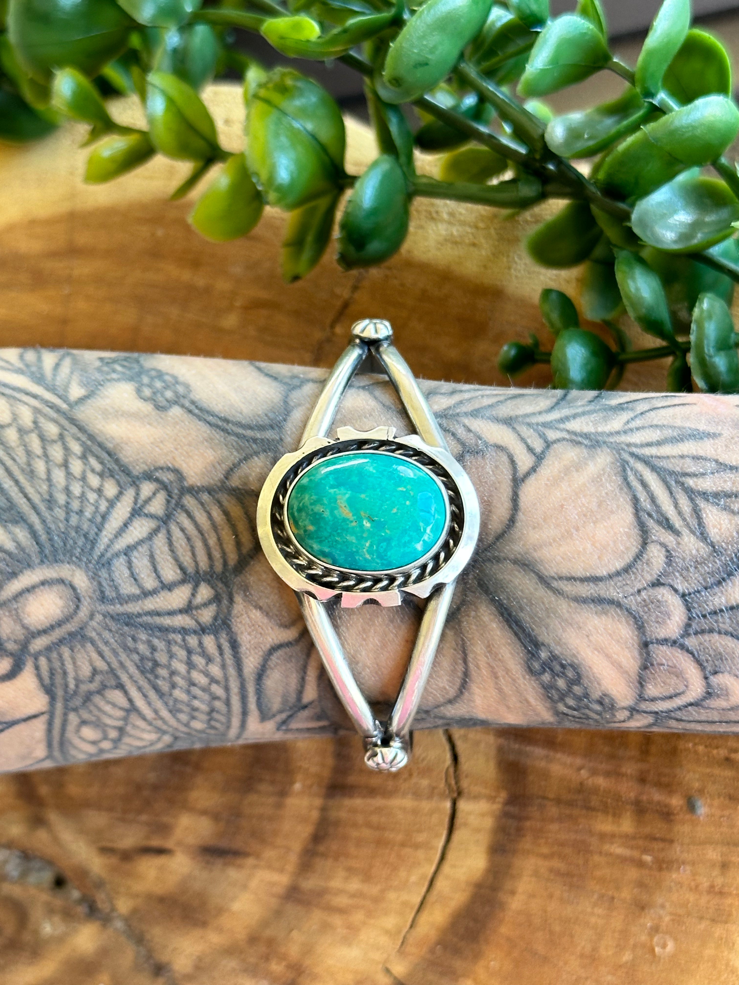 Augustine Largo Kingman Turquoise & Sterling Silver Cuff Bracelet