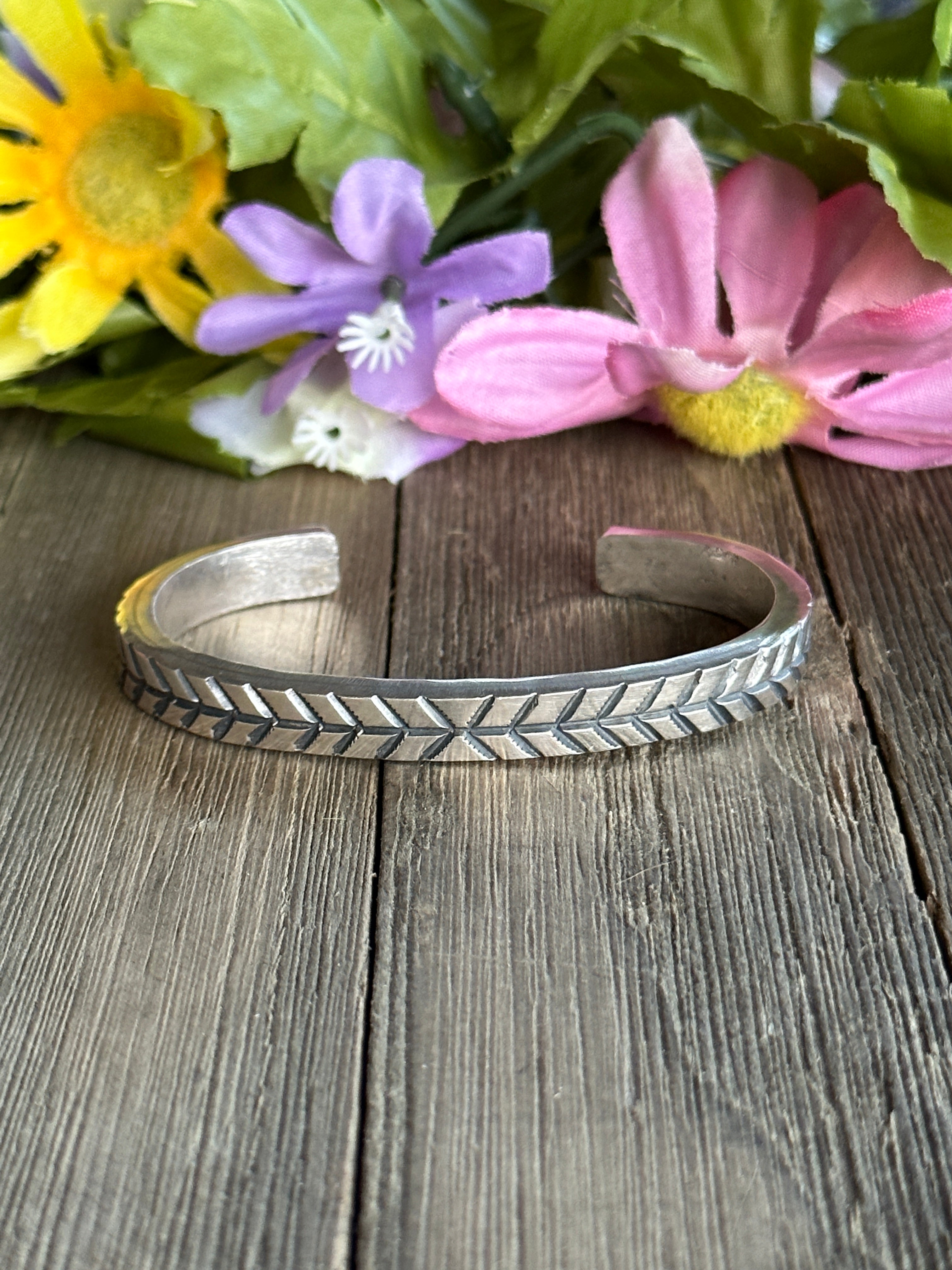 Navajo Made Sterling Silver Cuff Bracelet