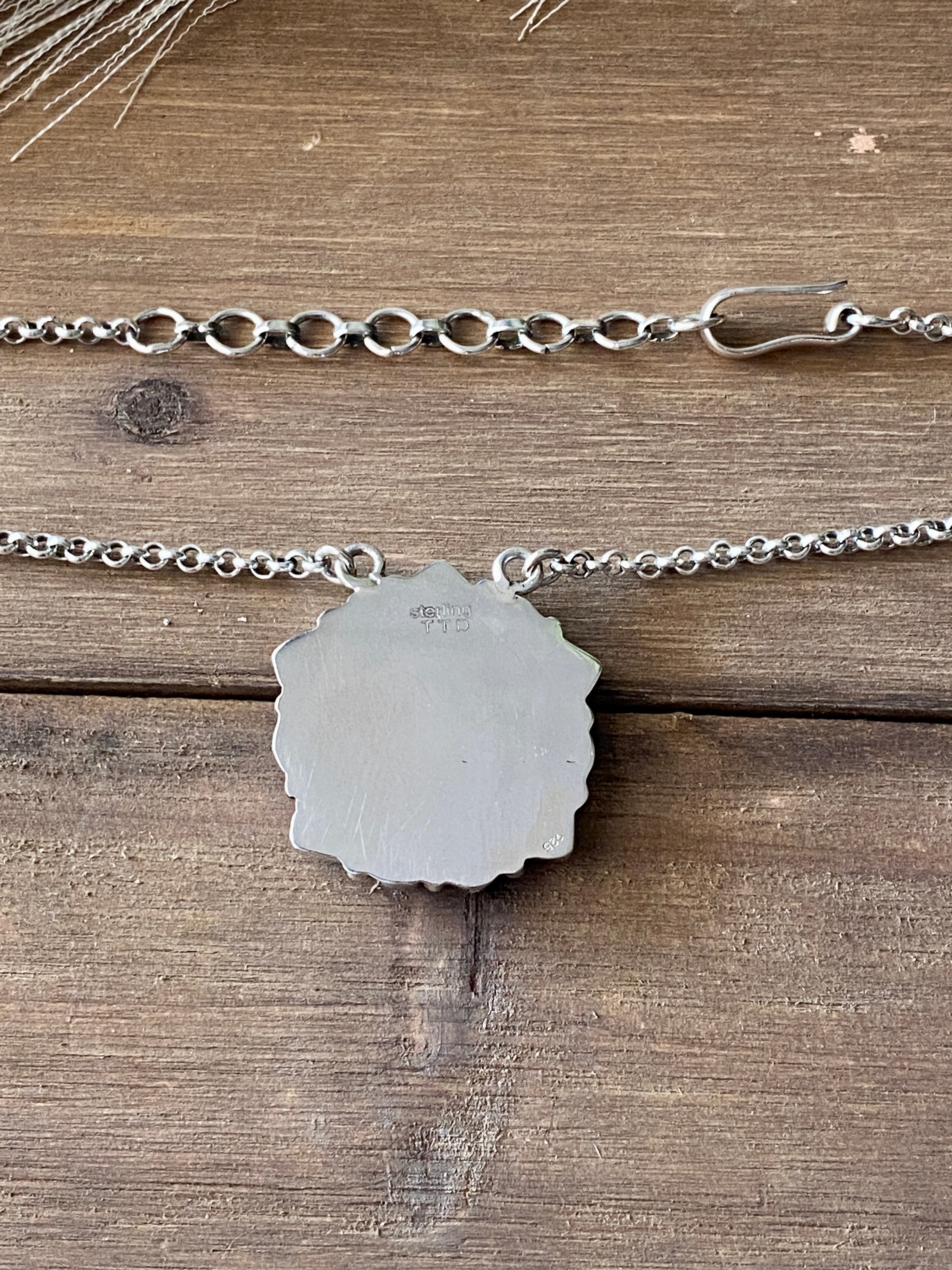 Southwest Handmade Multi Stone & Sterling Silver Cluster Necklace