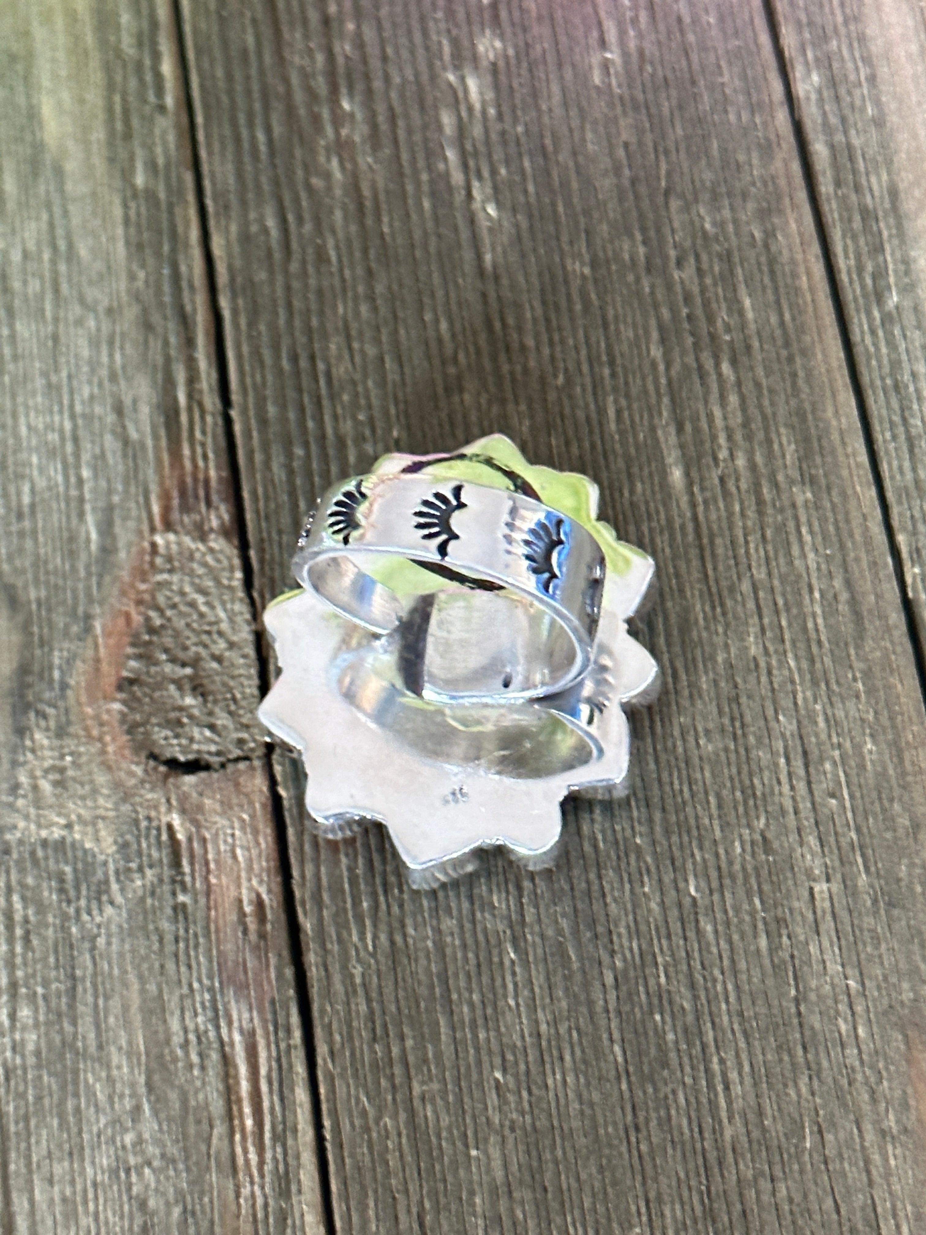 Southwest Handmade Multi Stone & Sterling Silver Adjustable Ring