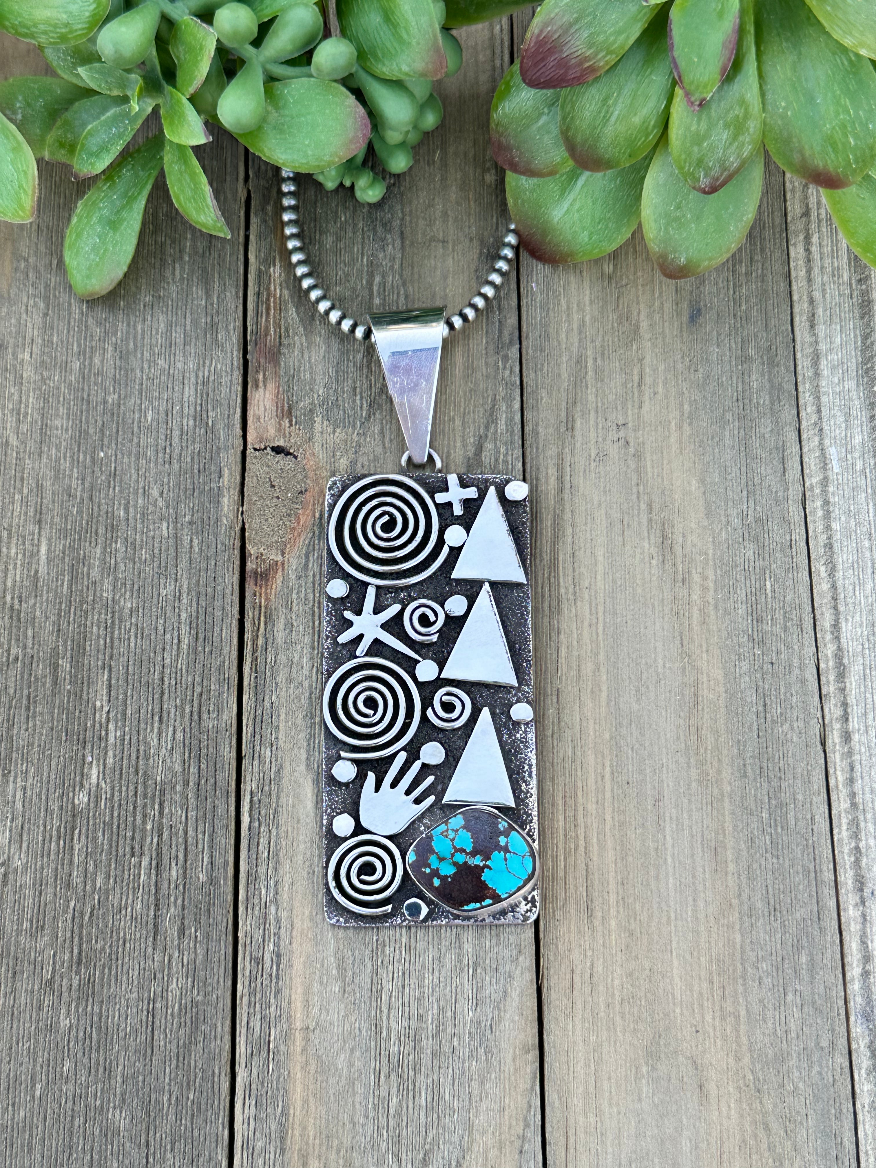 Alex Sanchez Natural Royston Turquoise & Sterling Silver Pendant