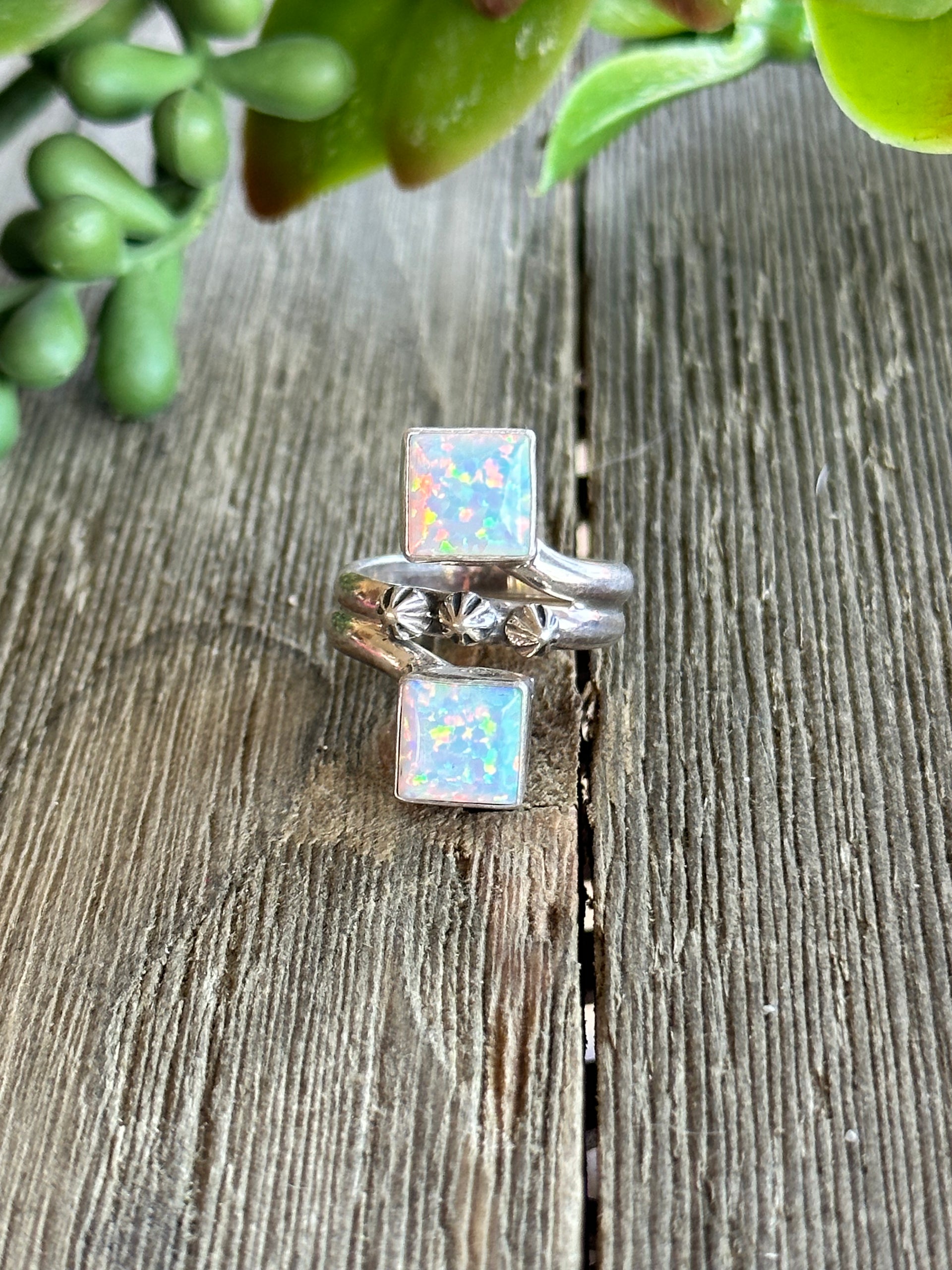 Bobby Platero Opal & Sterling Silver Ring Size 6