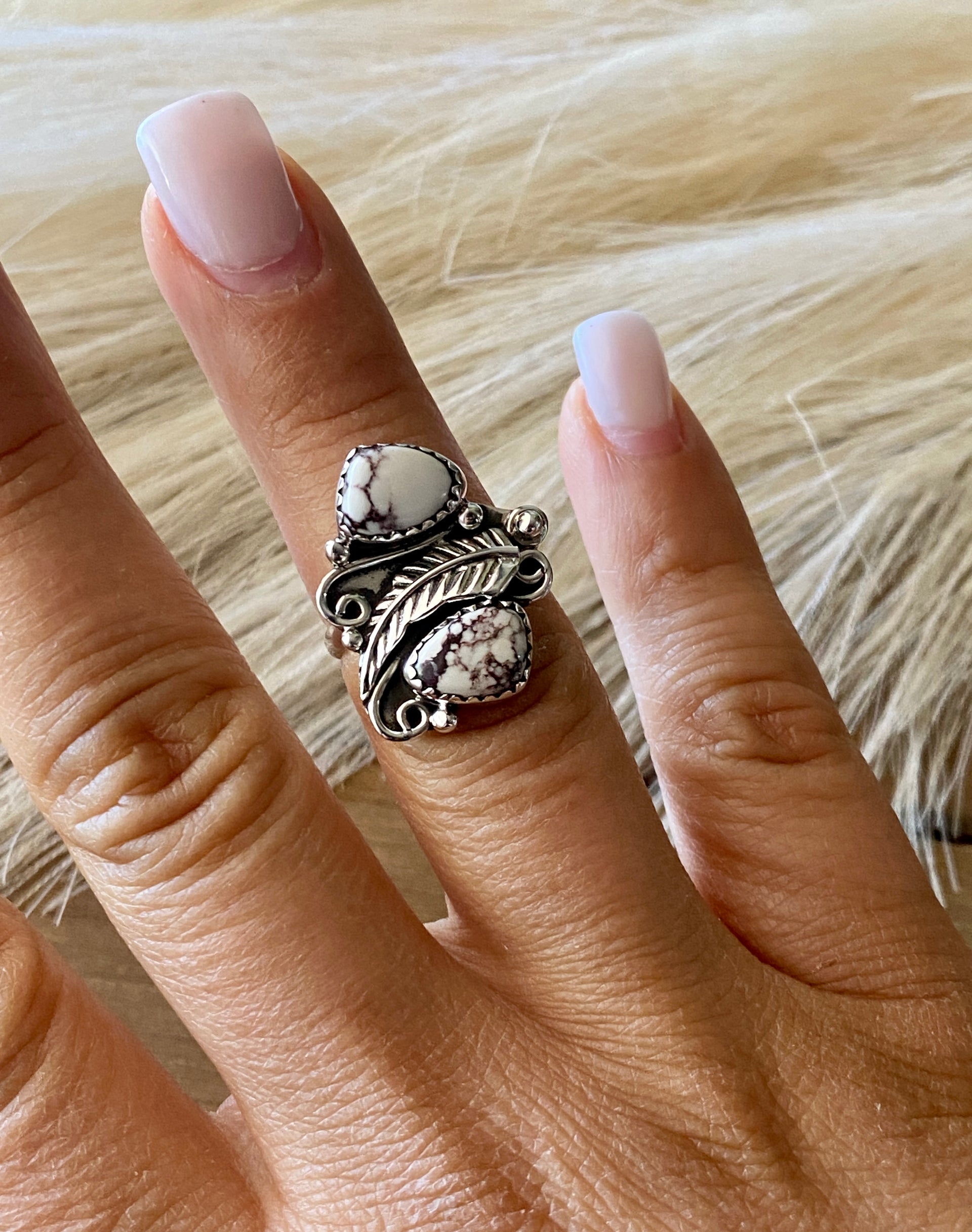 Southwest Handmade Wild Horse & Sterling Silver Ring
