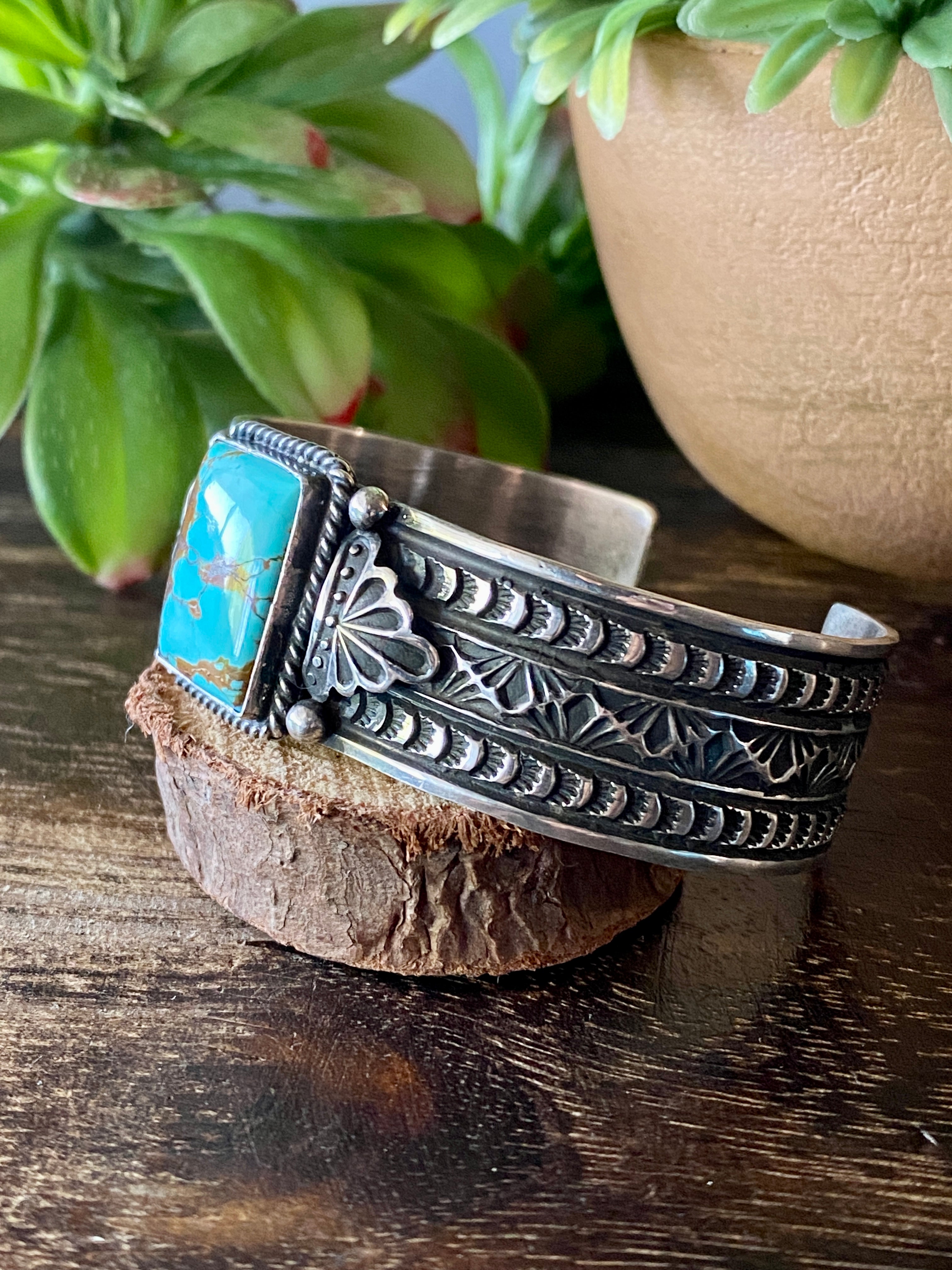 Sunshine Reeves #8 Turquoise & Sterling Silver Cuff Bracelet