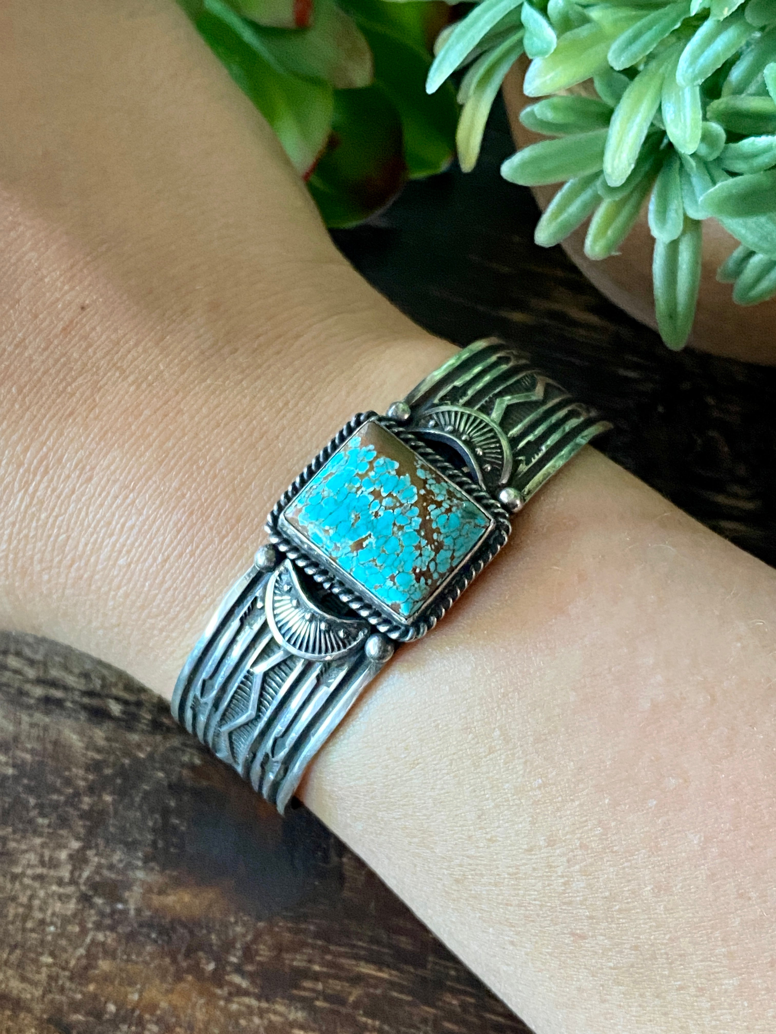 Sunshine Reeves #8 Turquoise & Sterling Silver Cuff Bracelet