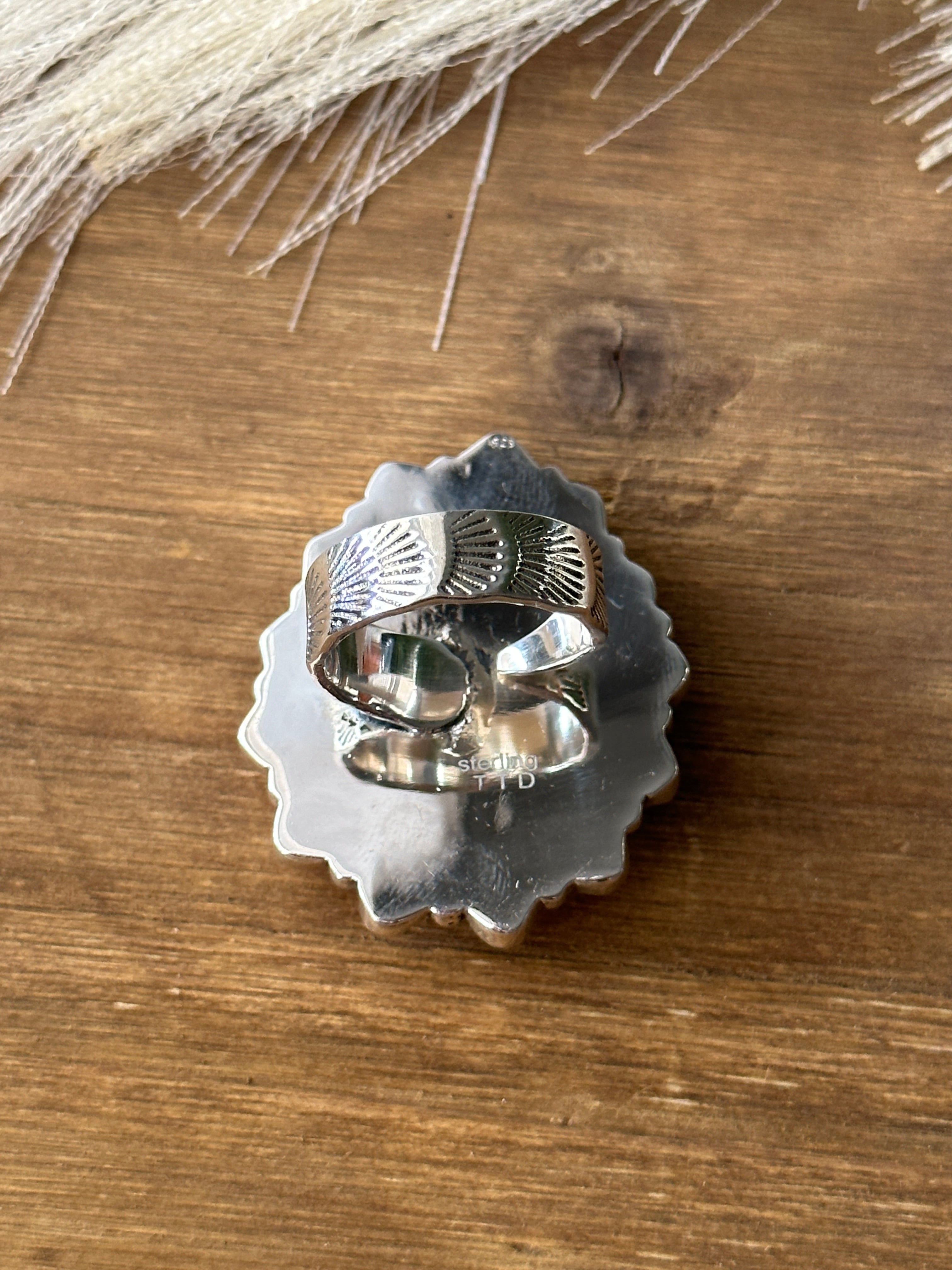 #10 Southwest Handmade Multi Stone & Sterling Silver Cluster Adjustable Ring