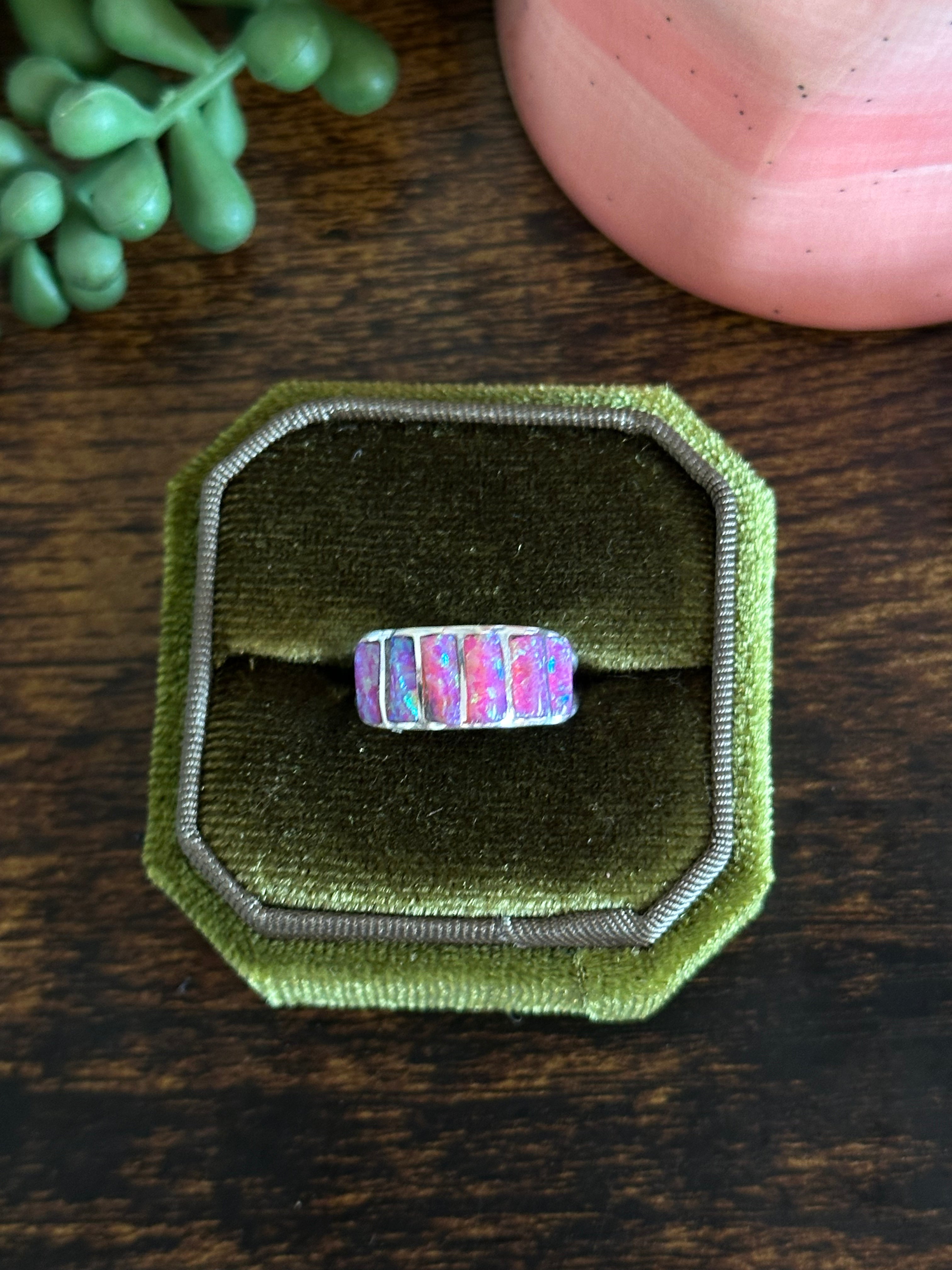 Navajo Made Opal & Sterling Silver Ring