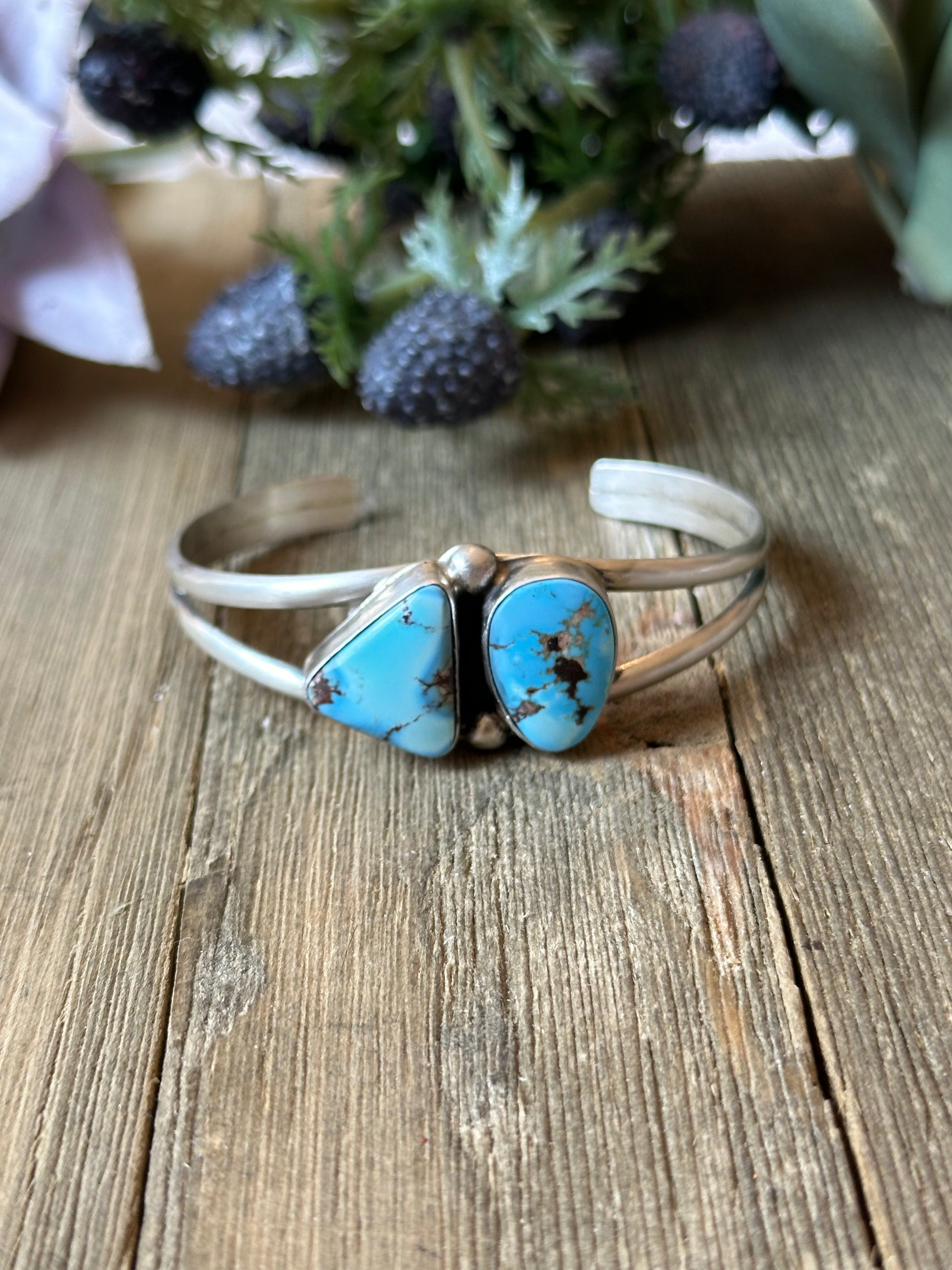 Augustine Largo Golden Hills Turquoise & Sterling Silver Cuff Bracelet