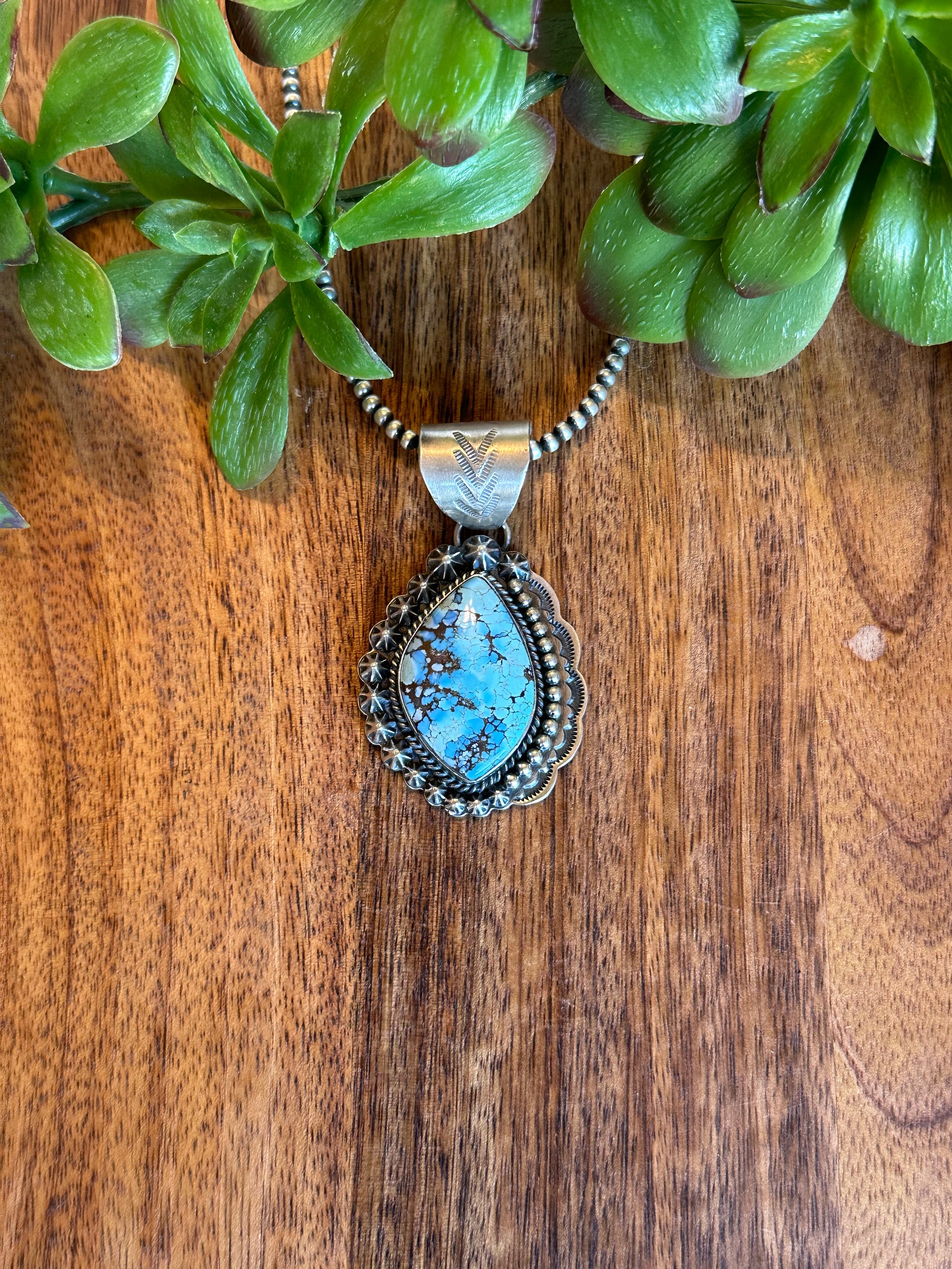 Greg Perry Golden Hills Turquoise & Sterling Silver Pendant
