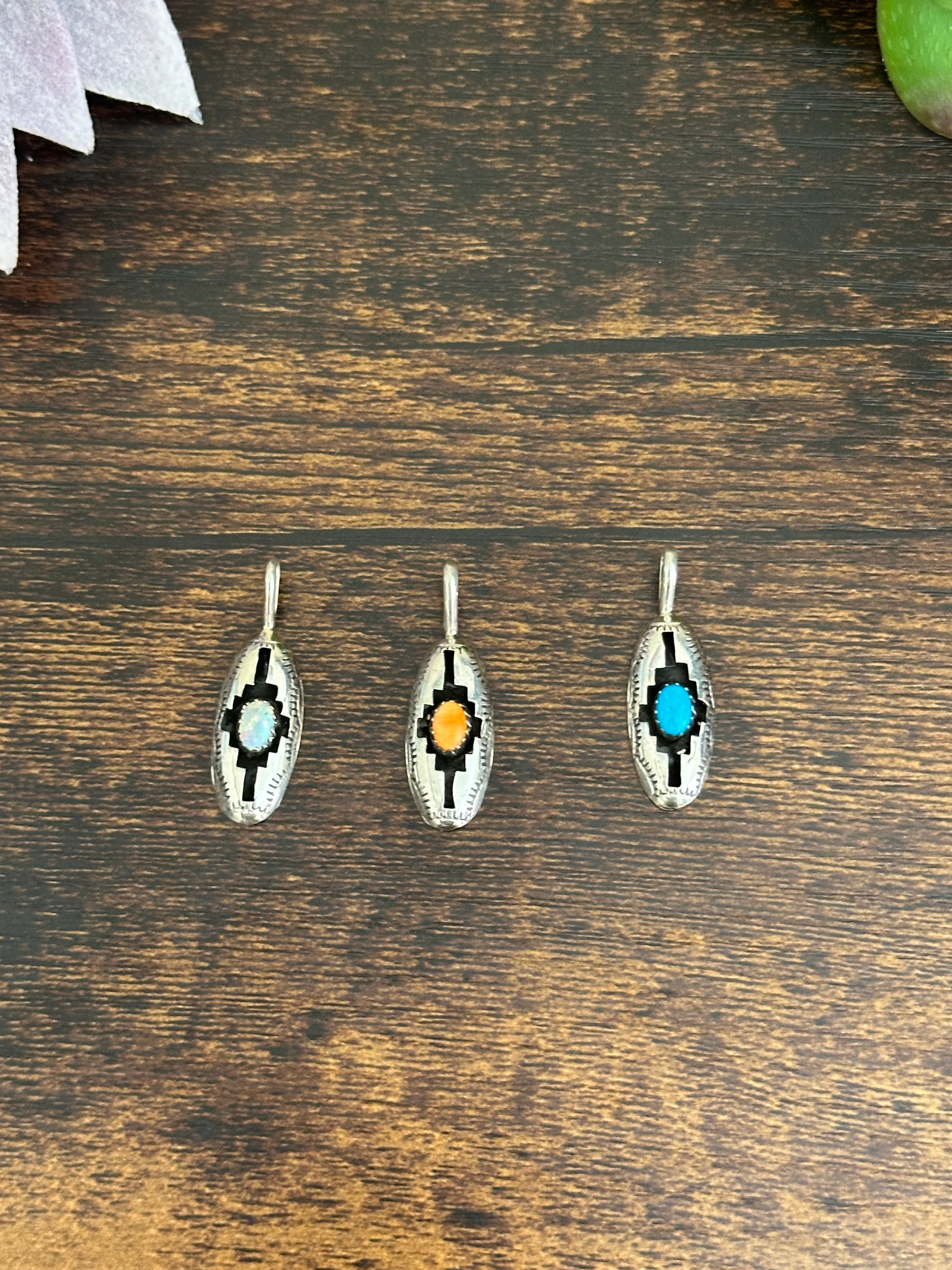 Navajo Made Sterling Silver Shadow Box Pendant