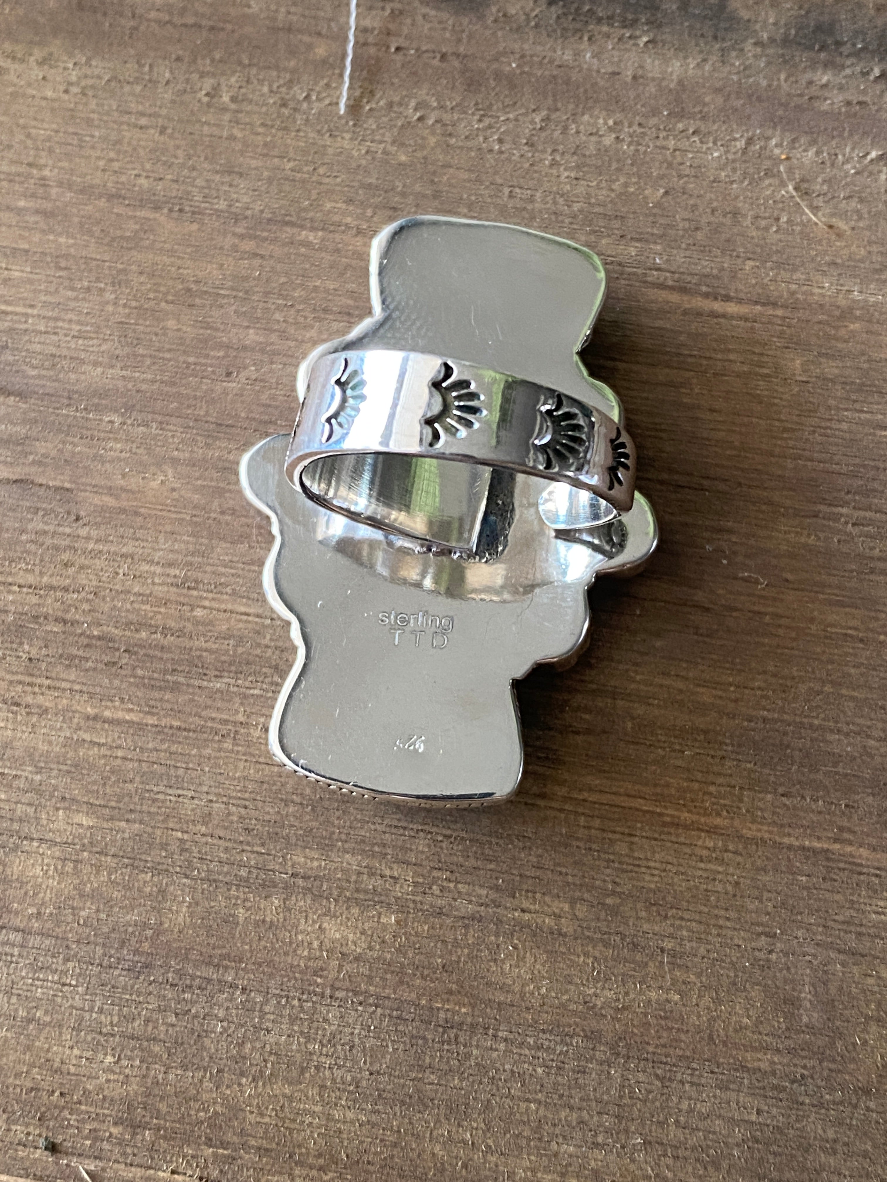 Southwest Handmade Multi Stone & Sterling Silver Adjustable Ring