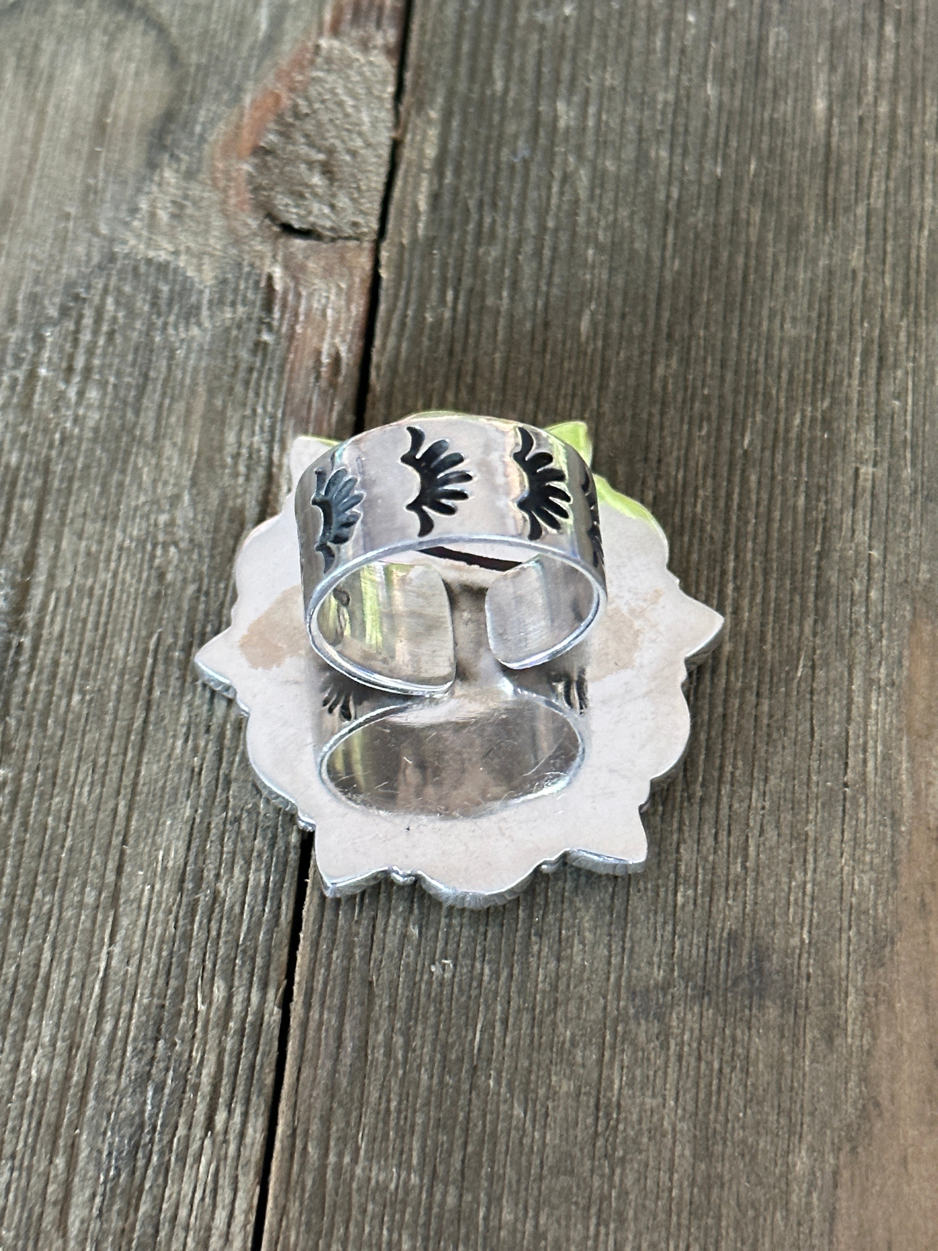 Southwest Handmade Multi Stone & Sterling Silver Adjustable Ring