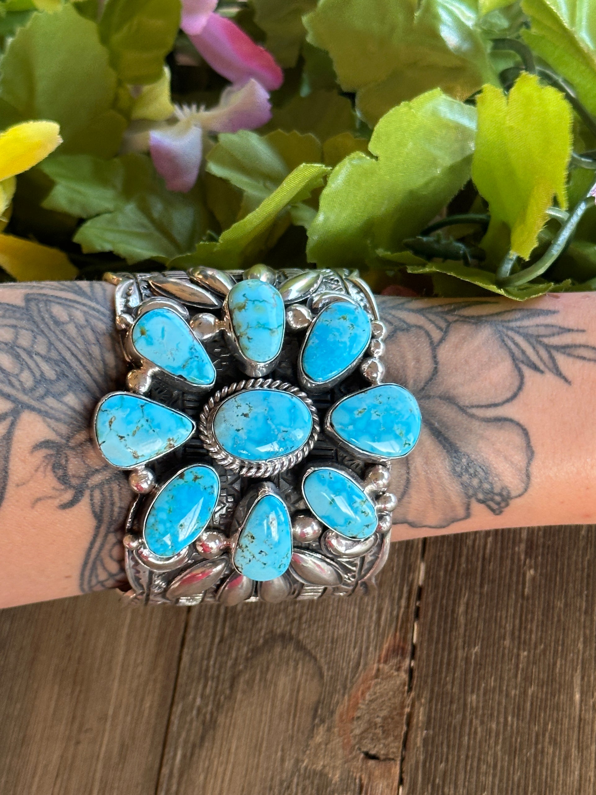 Tillie John HG Kingman and Sterling Silver Cuff Bracelet