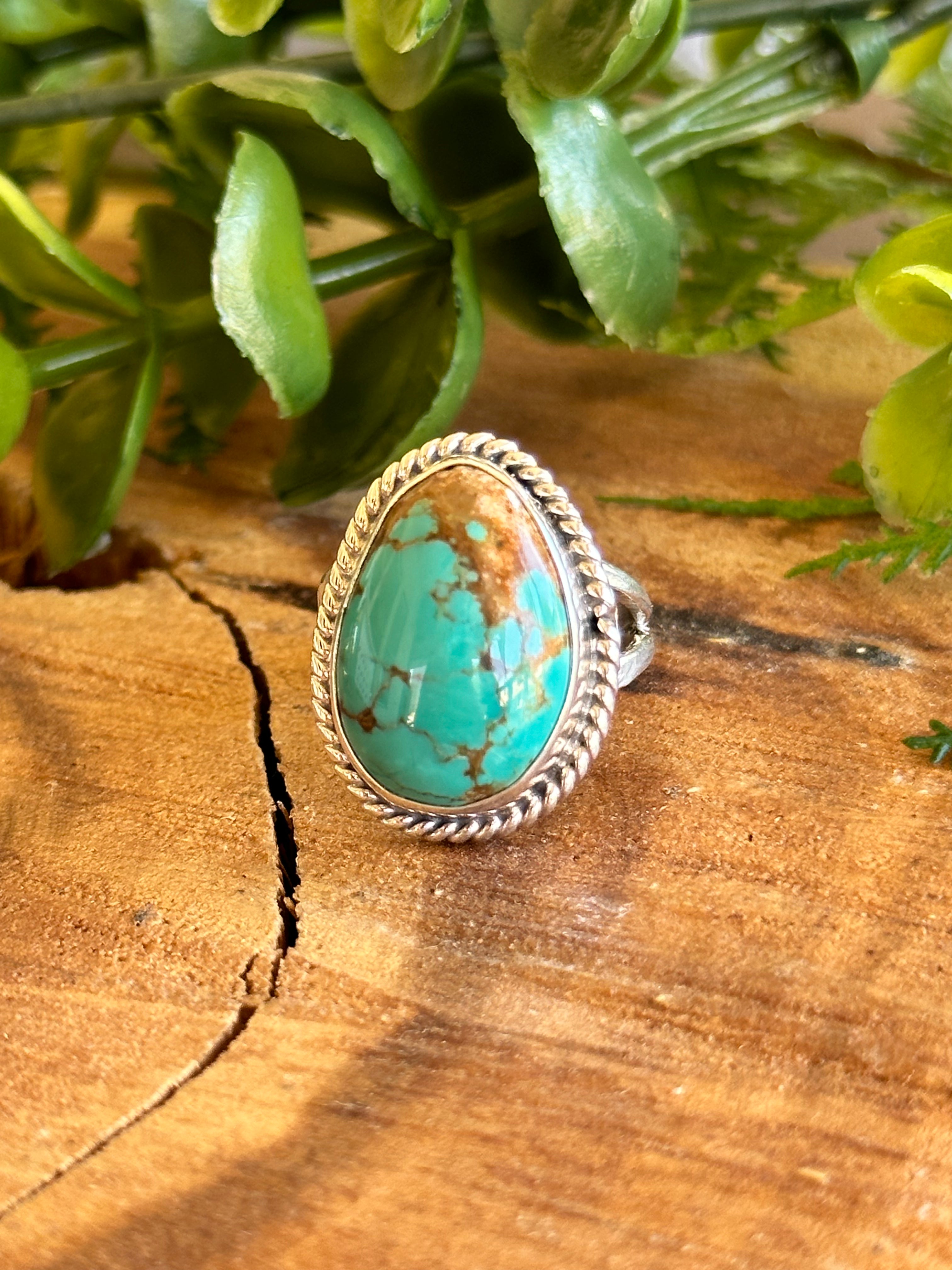 Navajo Made Royston Turquoise & Sterling Silver Ring