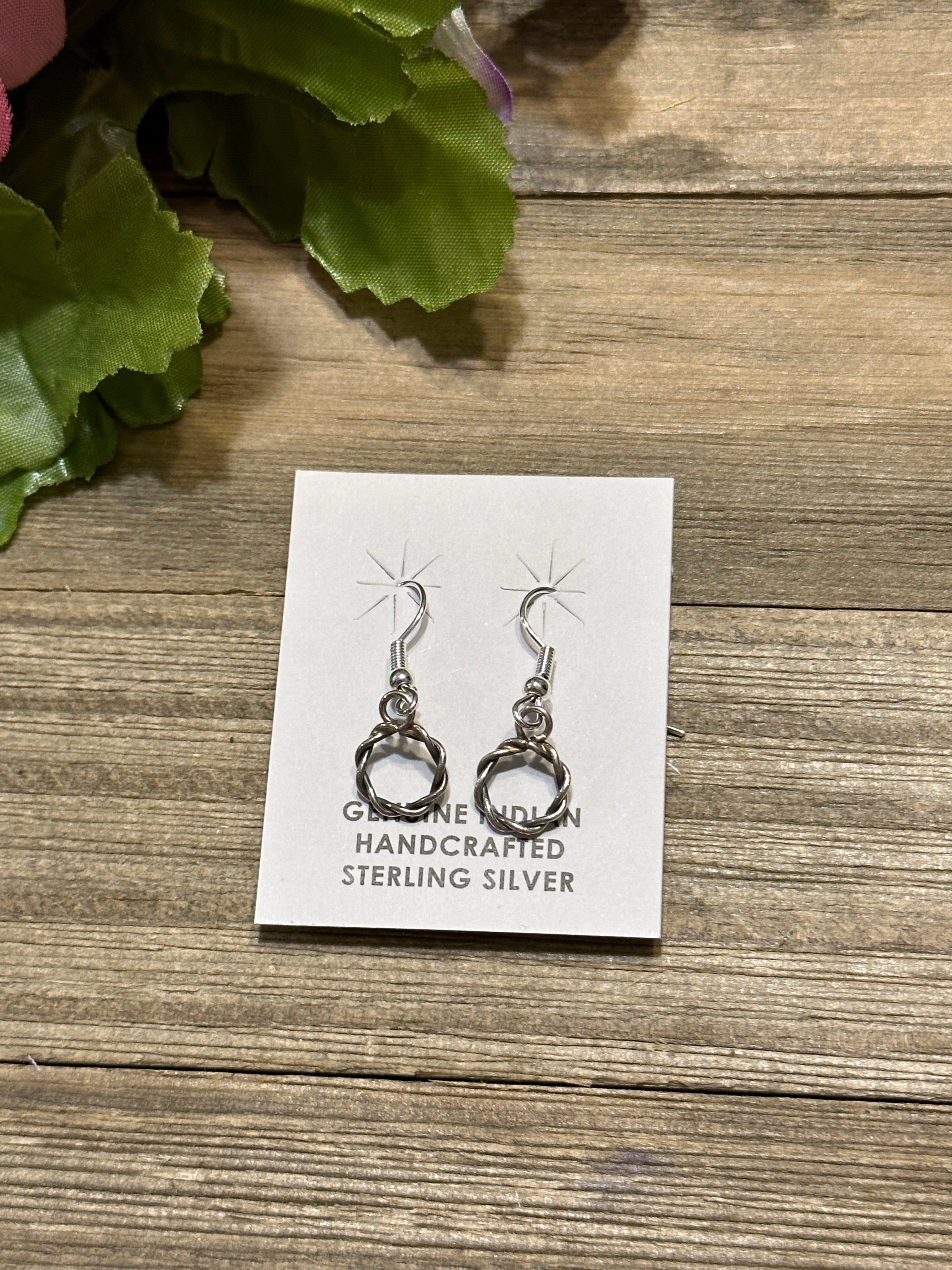 Navajo Made Sterling Silver Dangle Earrings