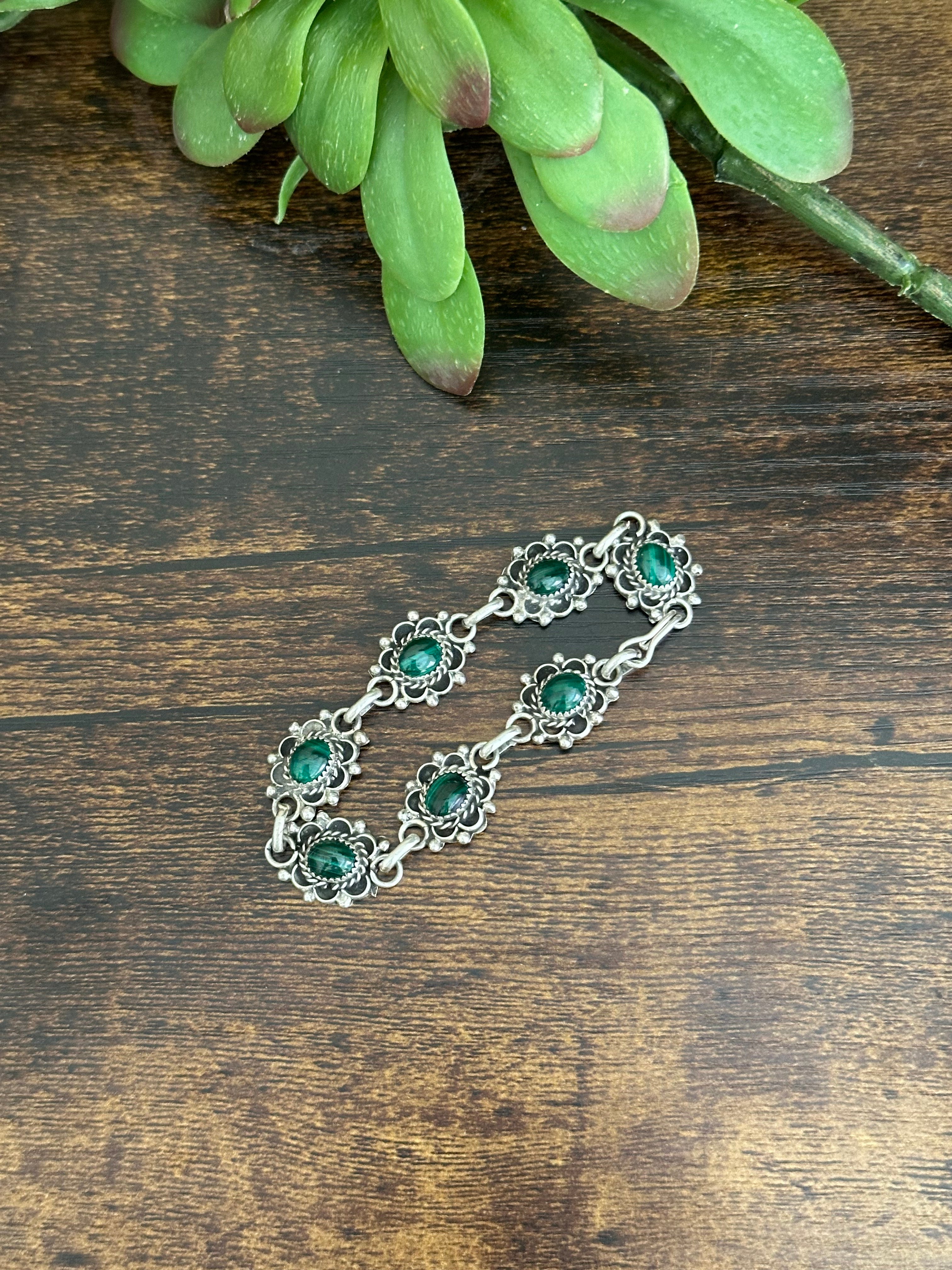 Maritta Martine Malachite & Sterling Silver Bracelet