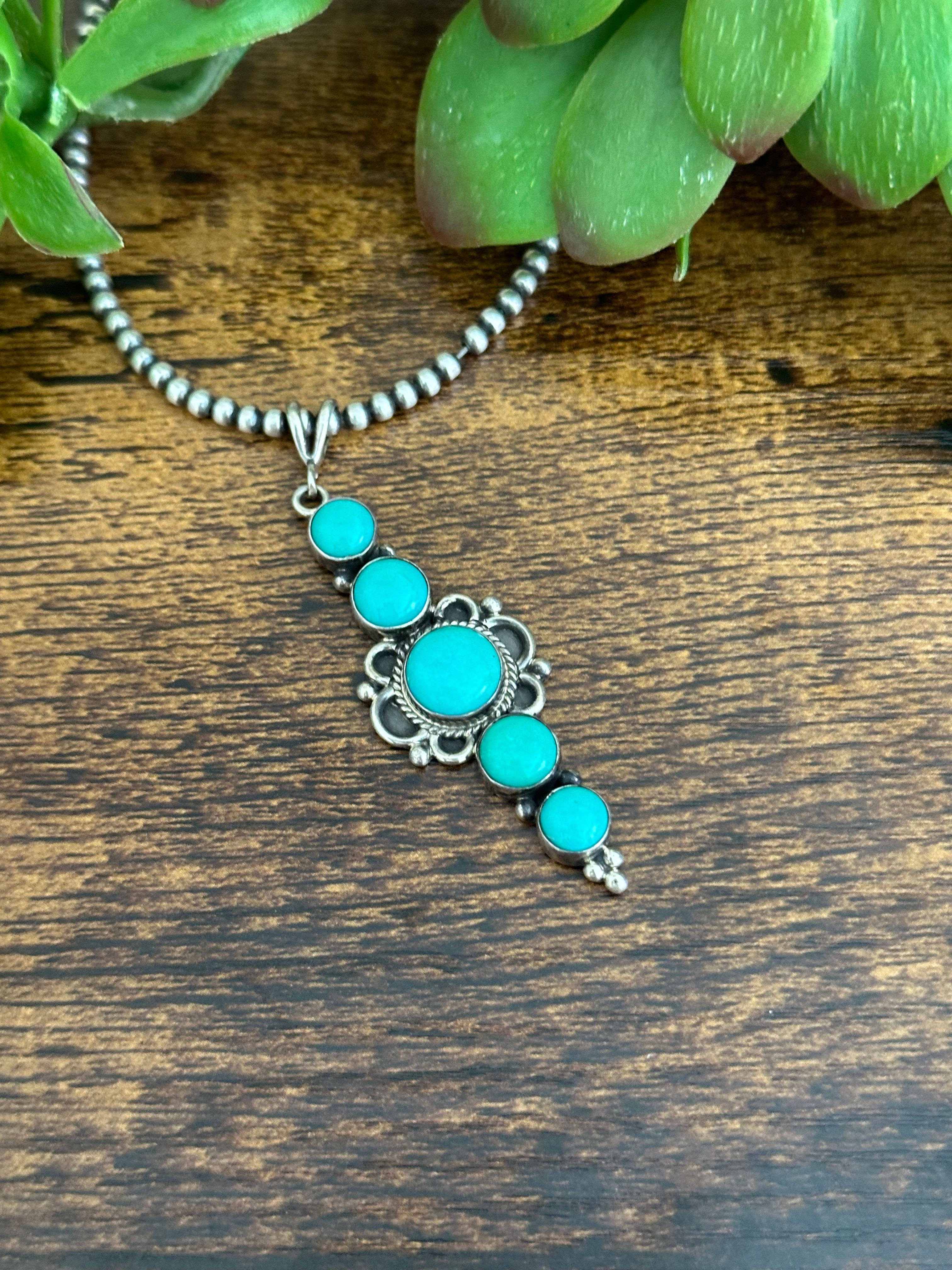 Chris Wylie Turquoise & Sterling Silver Pendant