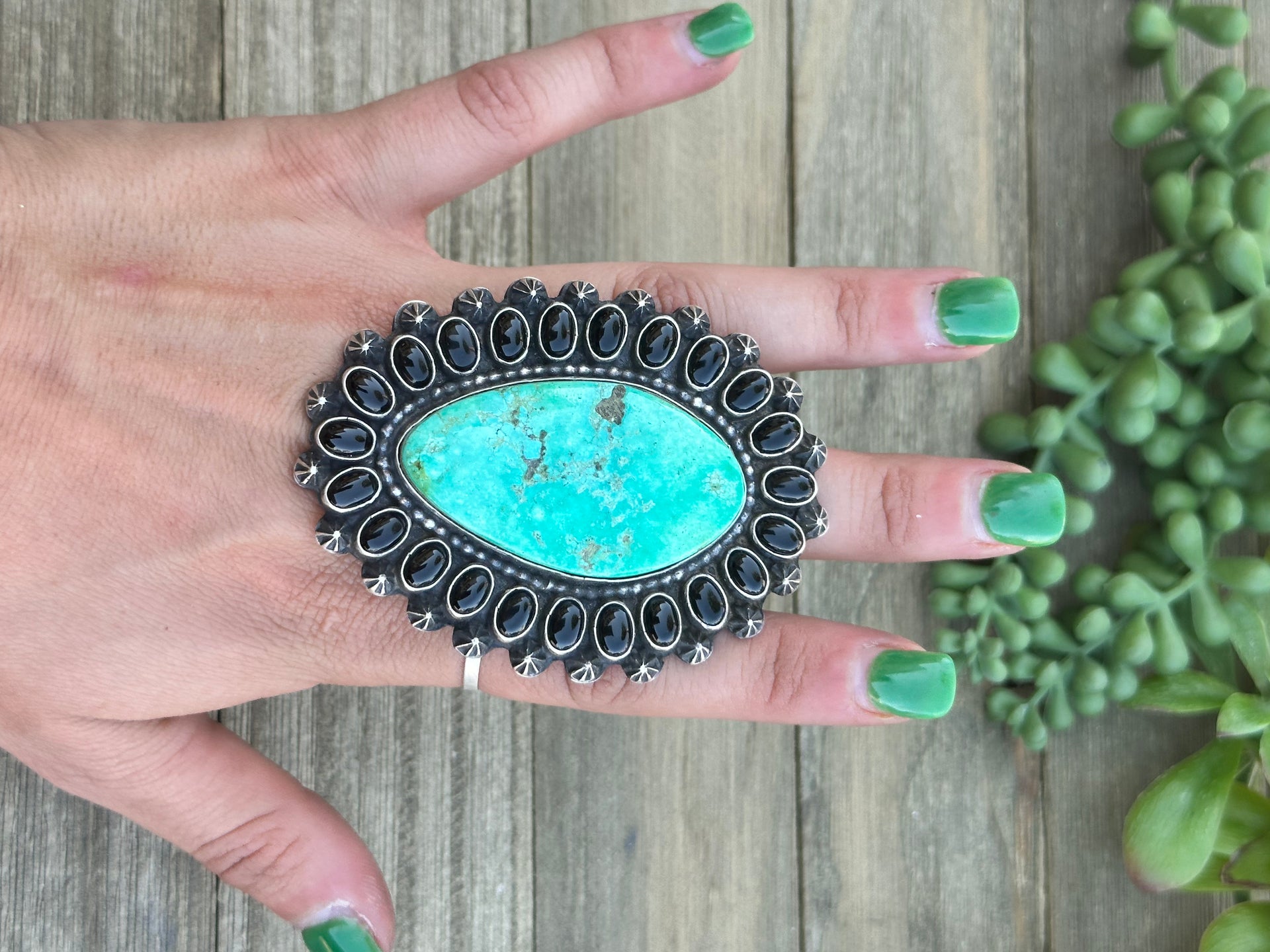 Shawn Cayatineto Multi Stone & Sterling Silver Ring Size 8