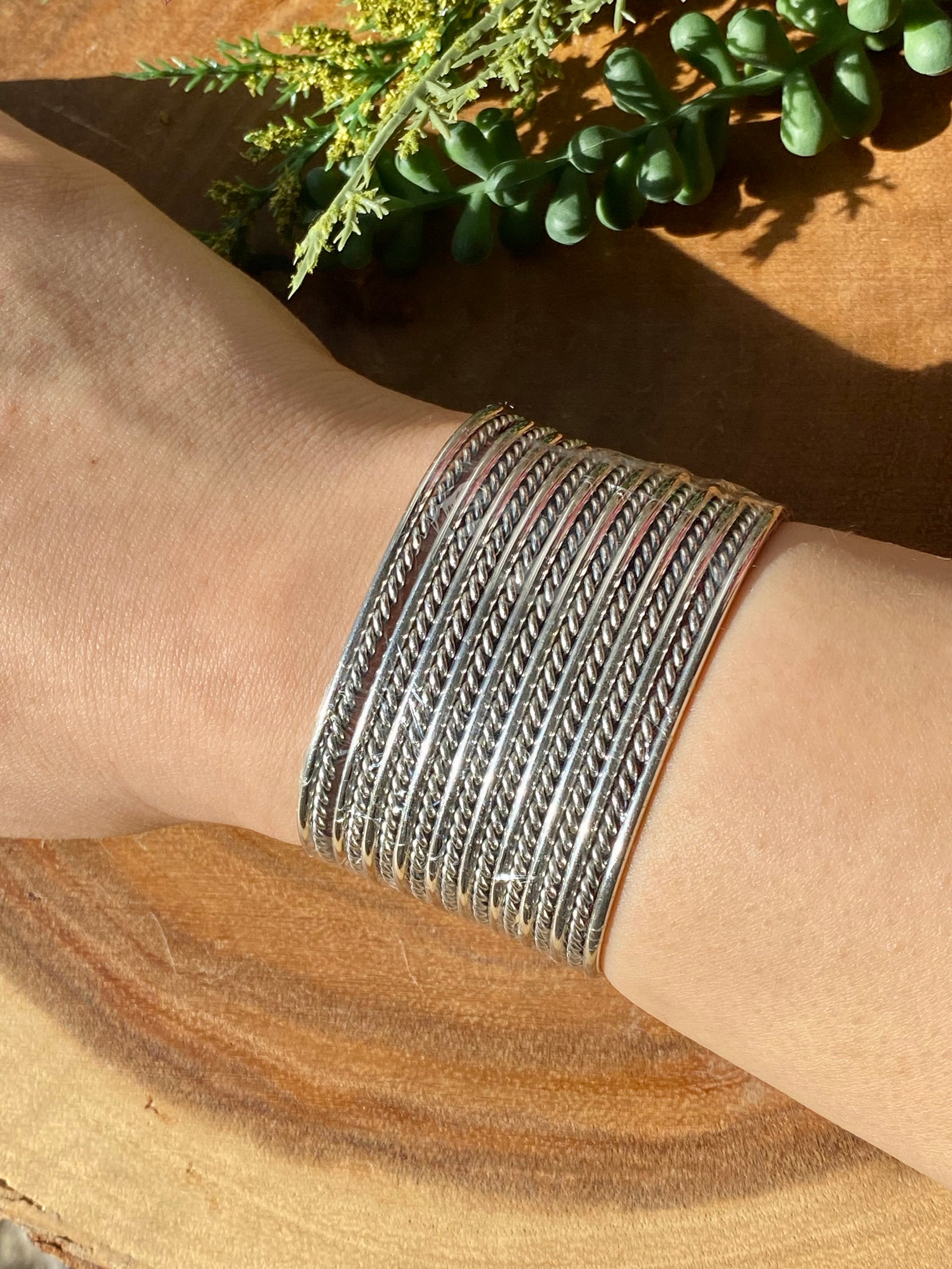 Navajo Made Sterling Silver Cuff Bracelet