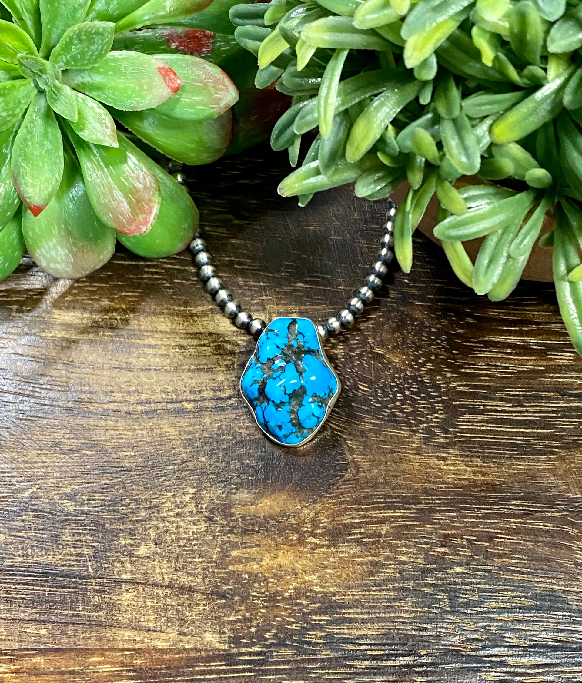 Vintage Navajo Made Howlite & Sterling Silver Pendant