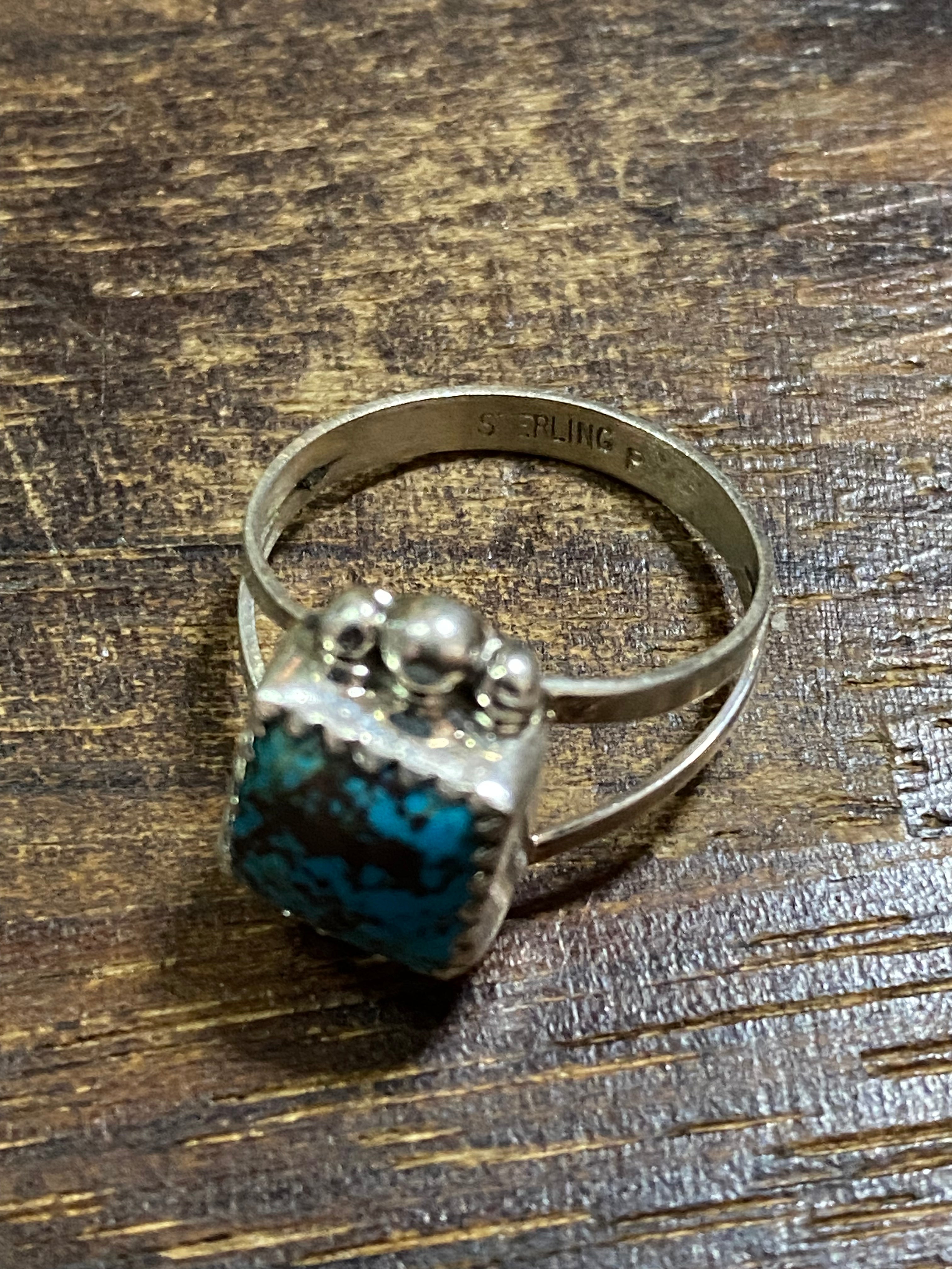 Navajo Made Kingman Turquoise & Sterling Silver Rings