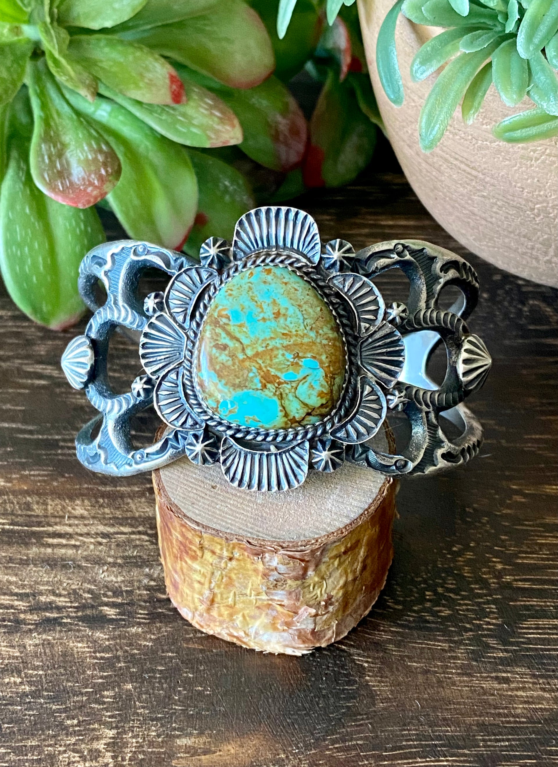 Kevin Billah Kingman Turquoise & Sterling Silver Cuff Bracelet