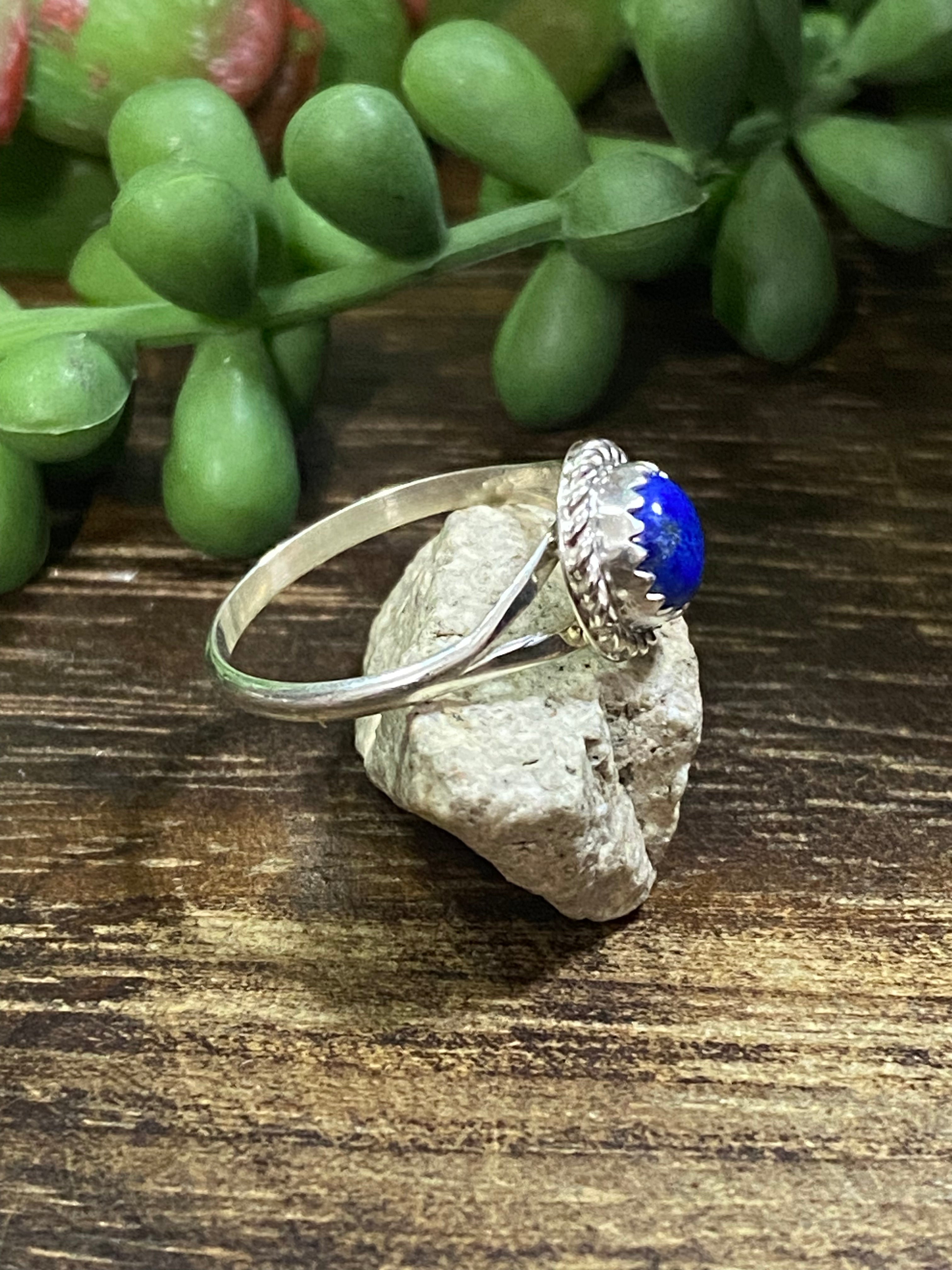 Navajo Made Lapis & Sterling Silver Rings