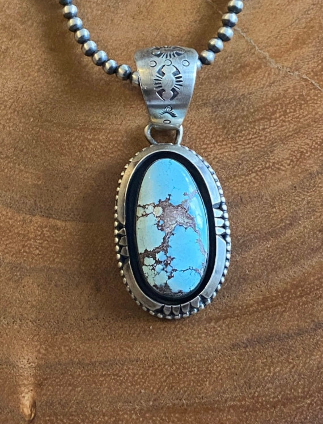 Sheila Becenti Golden Hill’s Turquoise & Sterling Silver Pendant